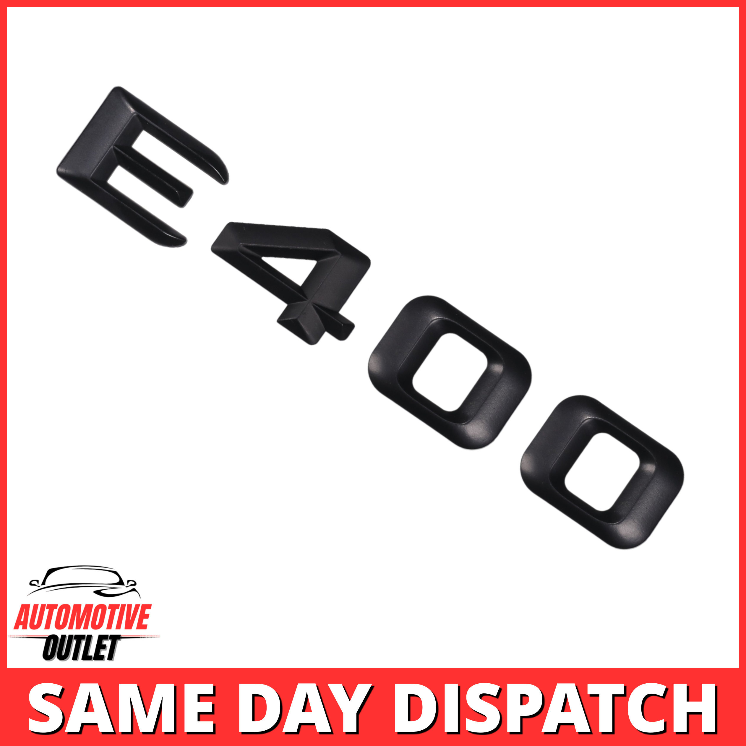 E400-MB Lettering Rear Boot Lid Trunk Badge Emblem For Mercedes-Benz E-Class, Matt Black