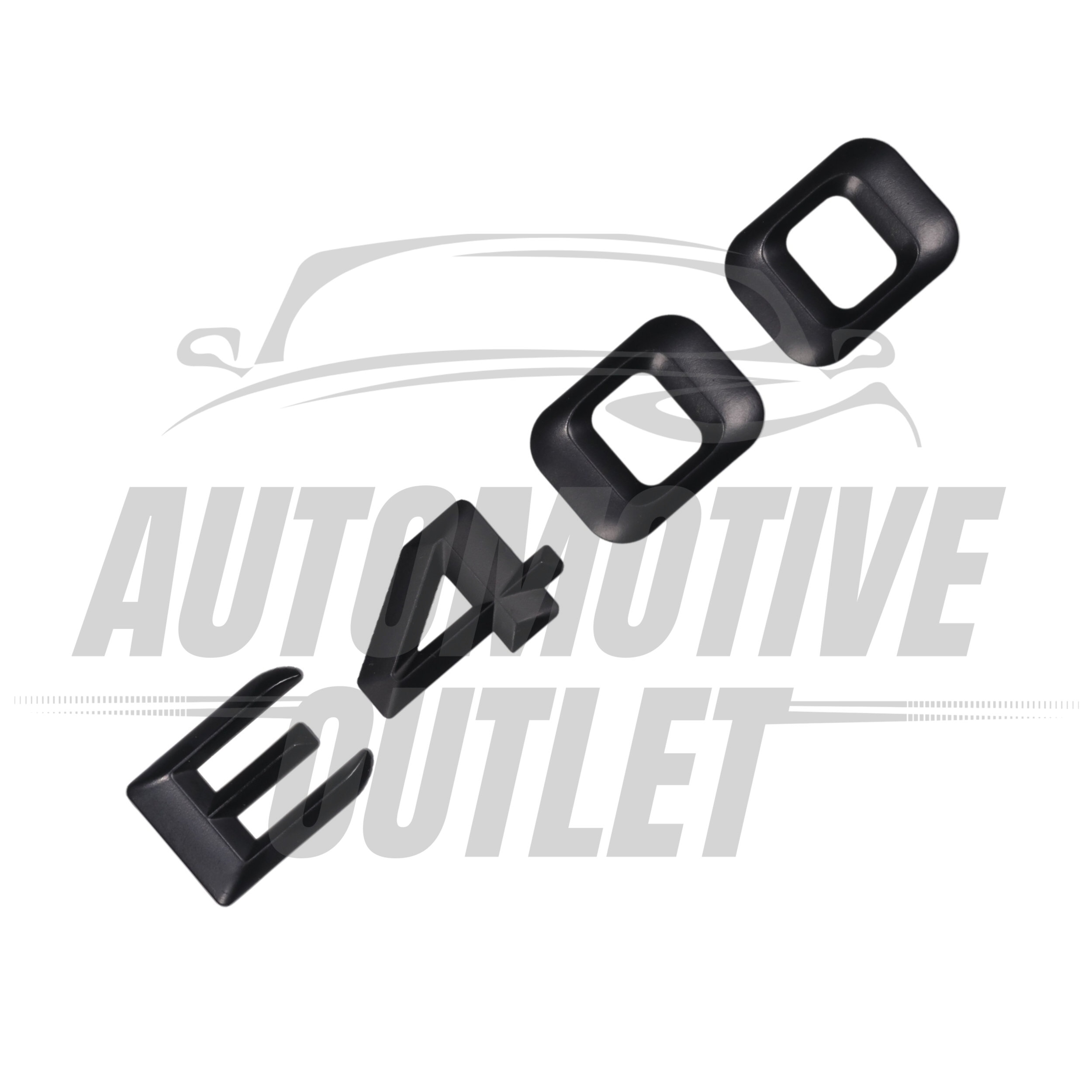 E400-MB Lettering Rear Boot Lid Trunk Badge Emblem For Mercedes-Benz E-Class, Matt Black 3
