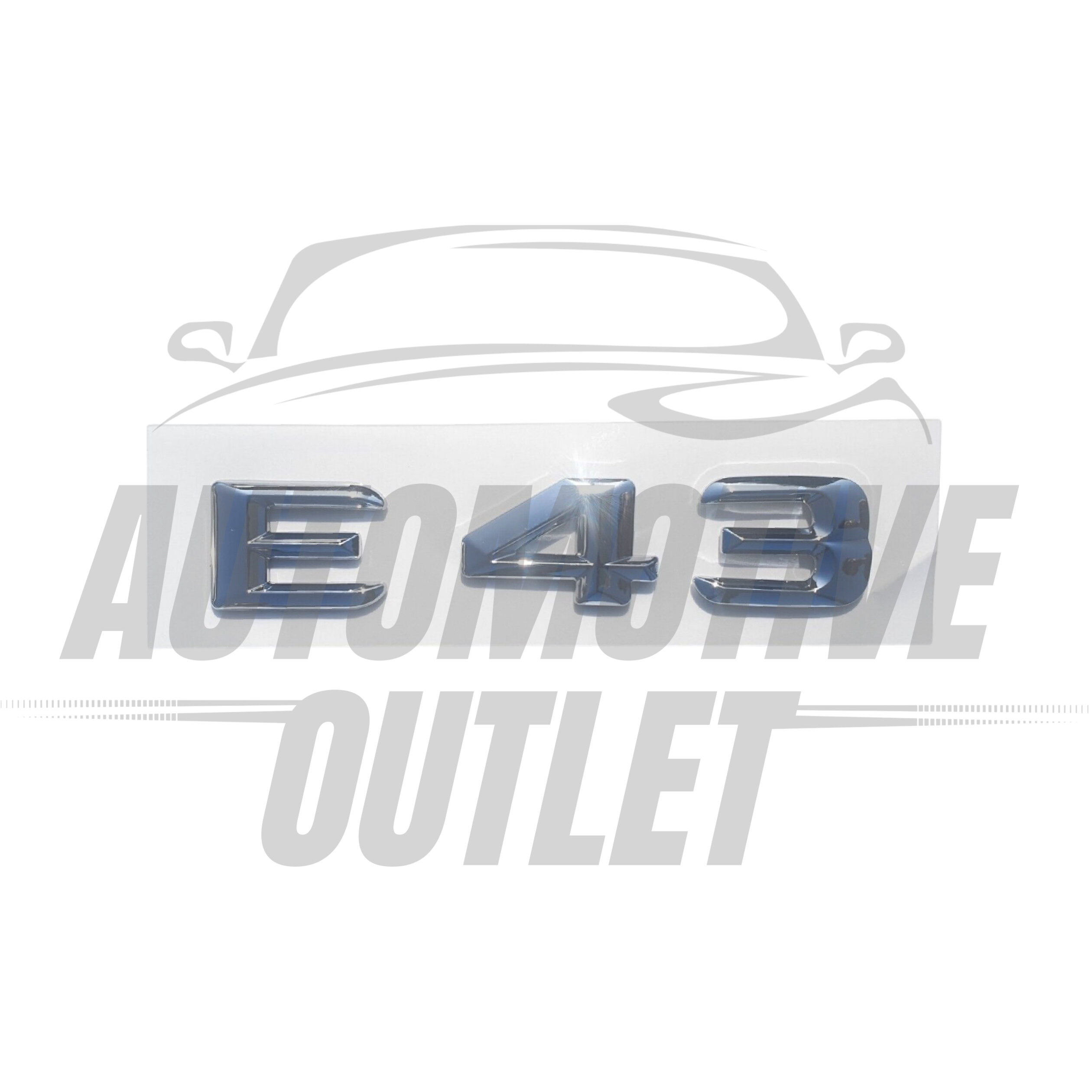 E43-CH Lettering Rear Boot Lid Trunk Badge Emblem For Mercedes-Benz E-Class, Chrome 2