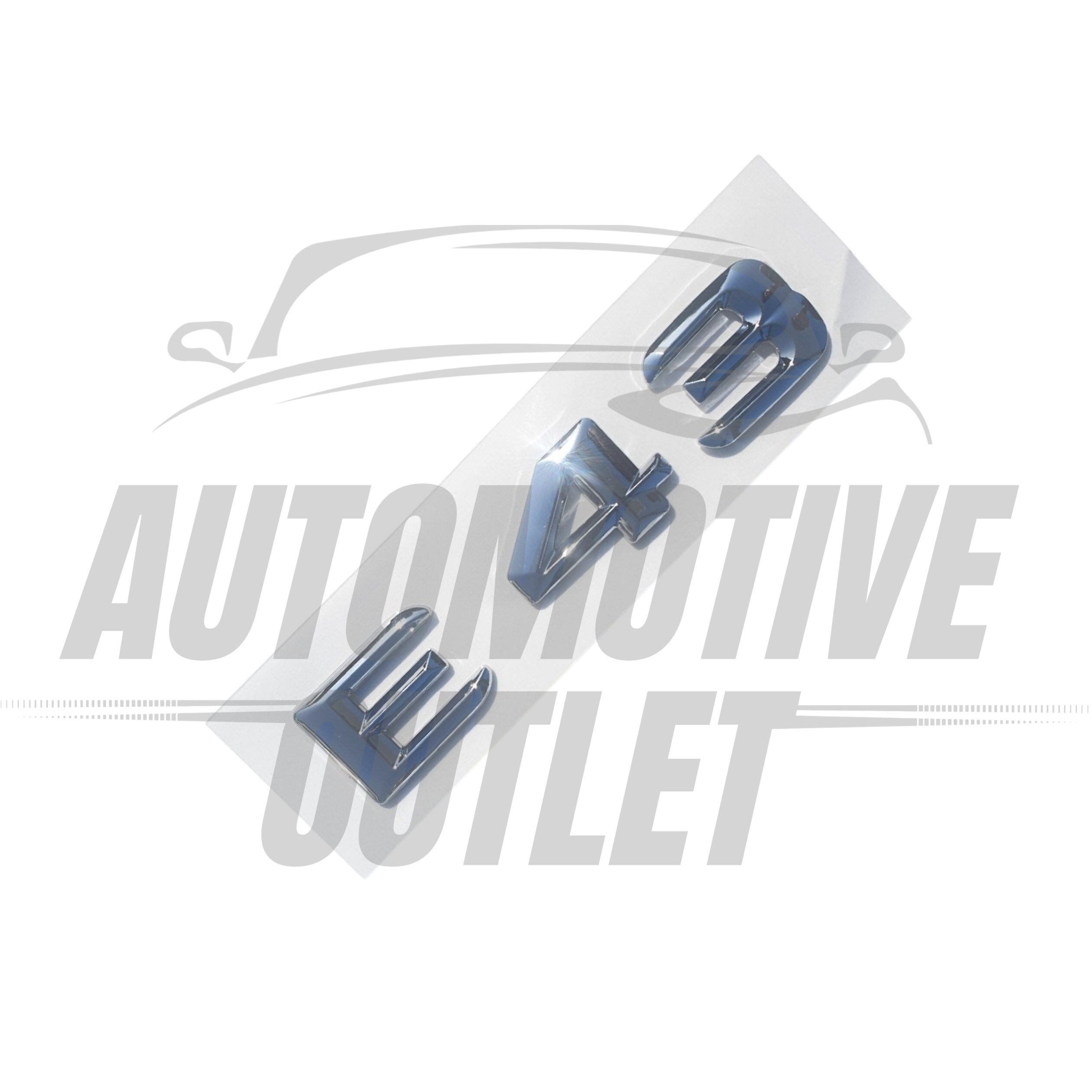 E43-CH Lettering Rear Boot Lid Trunk Badge Emblem For Mercedes-Benz E-Class, Chrome 3