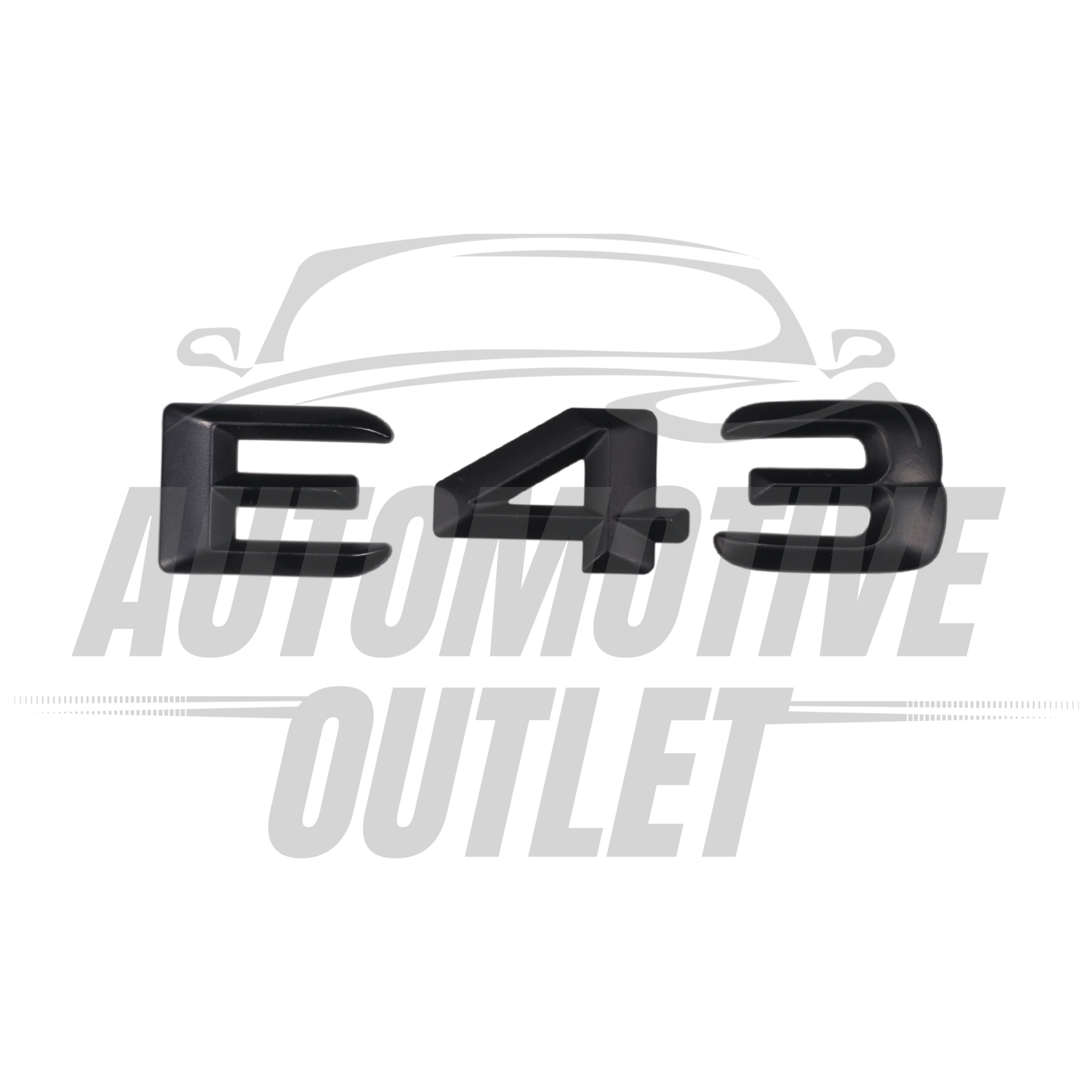 E43-MB Lettering Rear Boot Lid Trunk Badge Emblem For Mercedes-Benz E-Class, Matt Black 2
