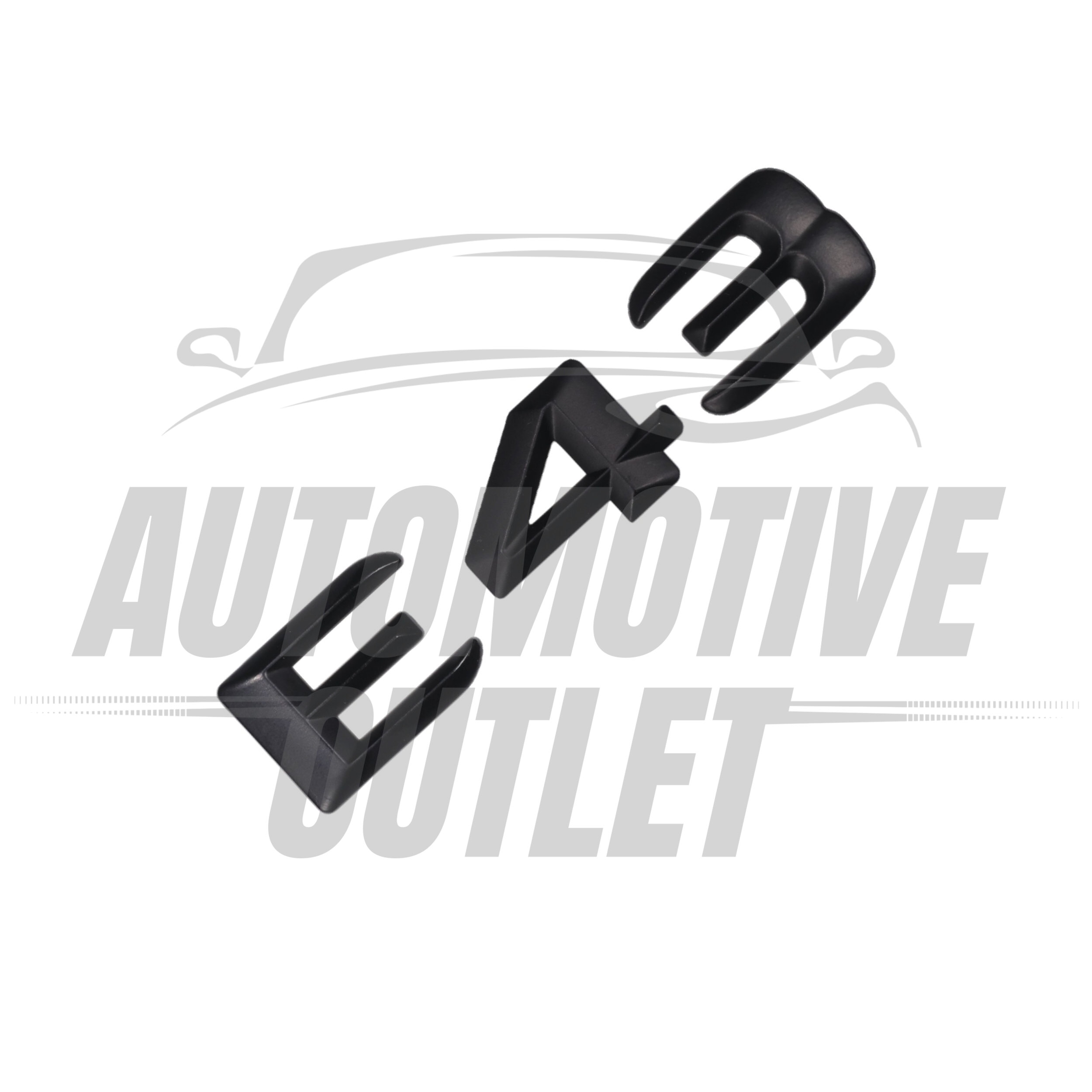 E43-MB Lettering Rear Boot Lid Trunk Badge Emblem For Mercedes-Benz E-Class, Matt Black 3