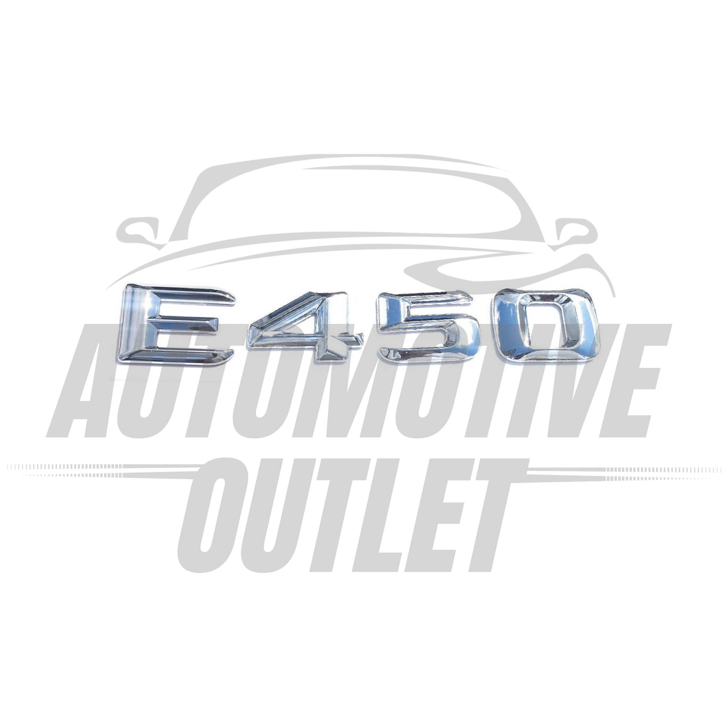 E450-CH Lettering Rear Boot Lid Trunk Badge Emblem For Mercedes-Benz E-Class, Chrome 2