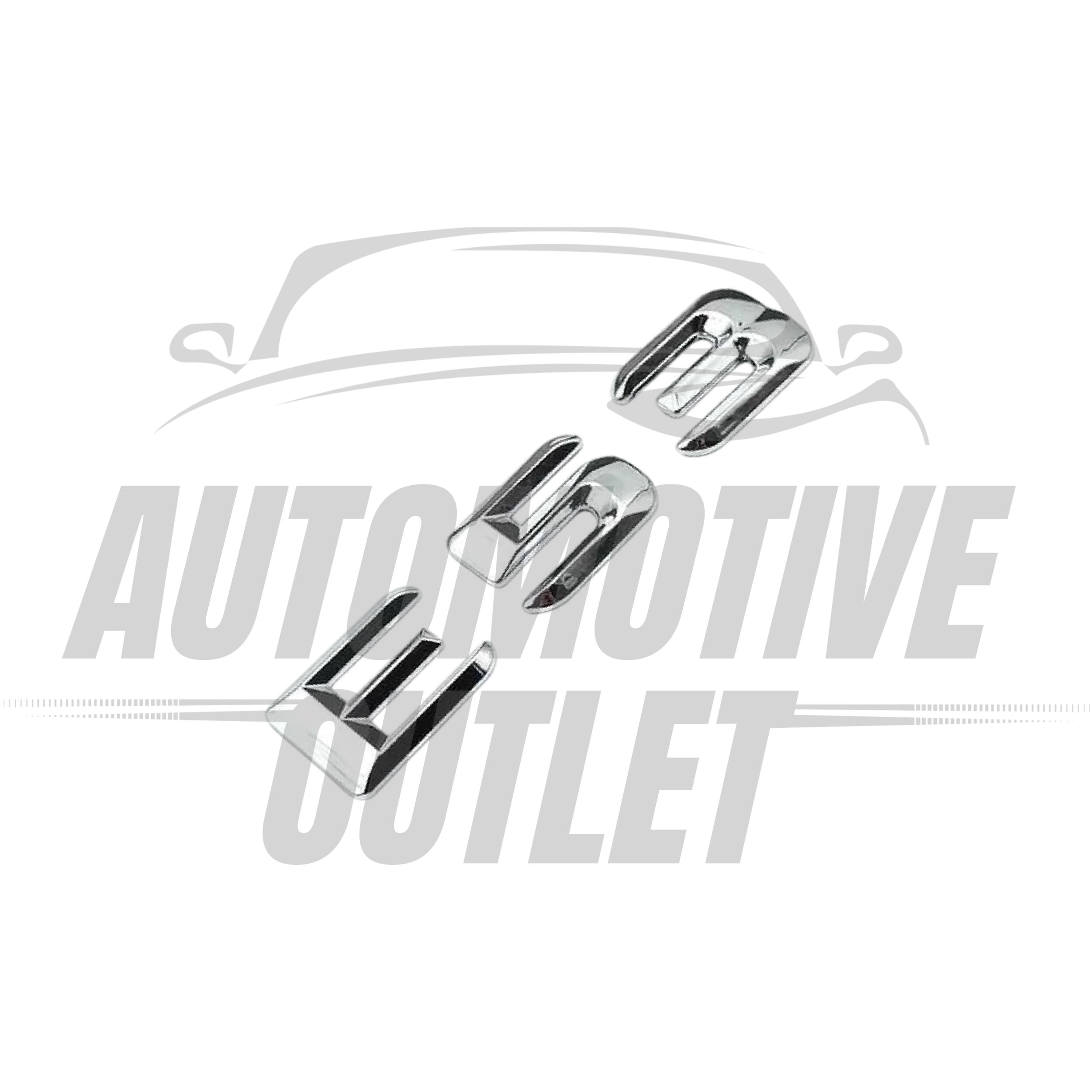 E53-CH Lettering Rear Boot Lid Trunk Badge Emblem For Mercedes-Benz E-Class, Chrome 3