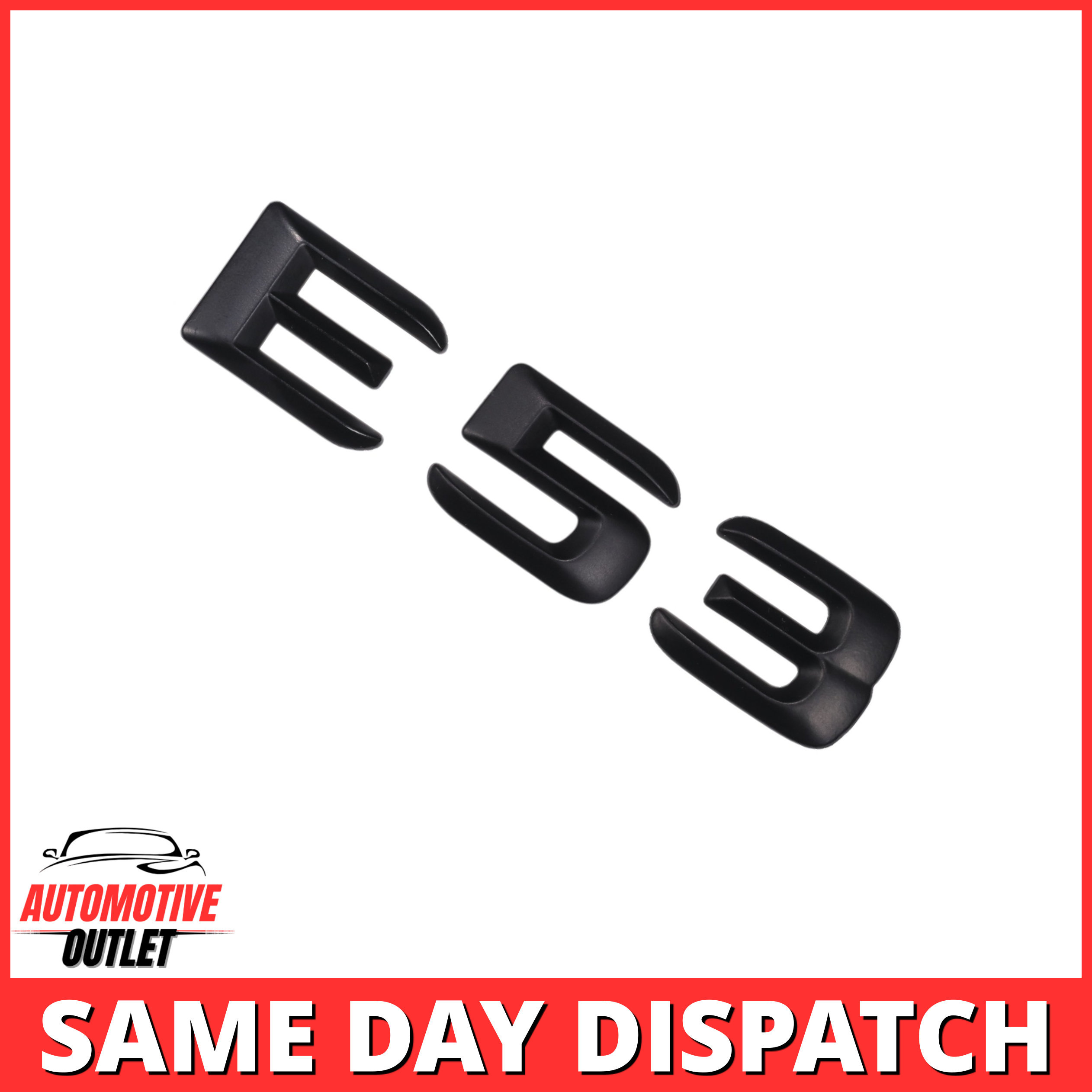 E53-MB Lettering Rear Boot Lid Trunk Badge Emblem For Mercedes-Benz E-Class, Matt Black