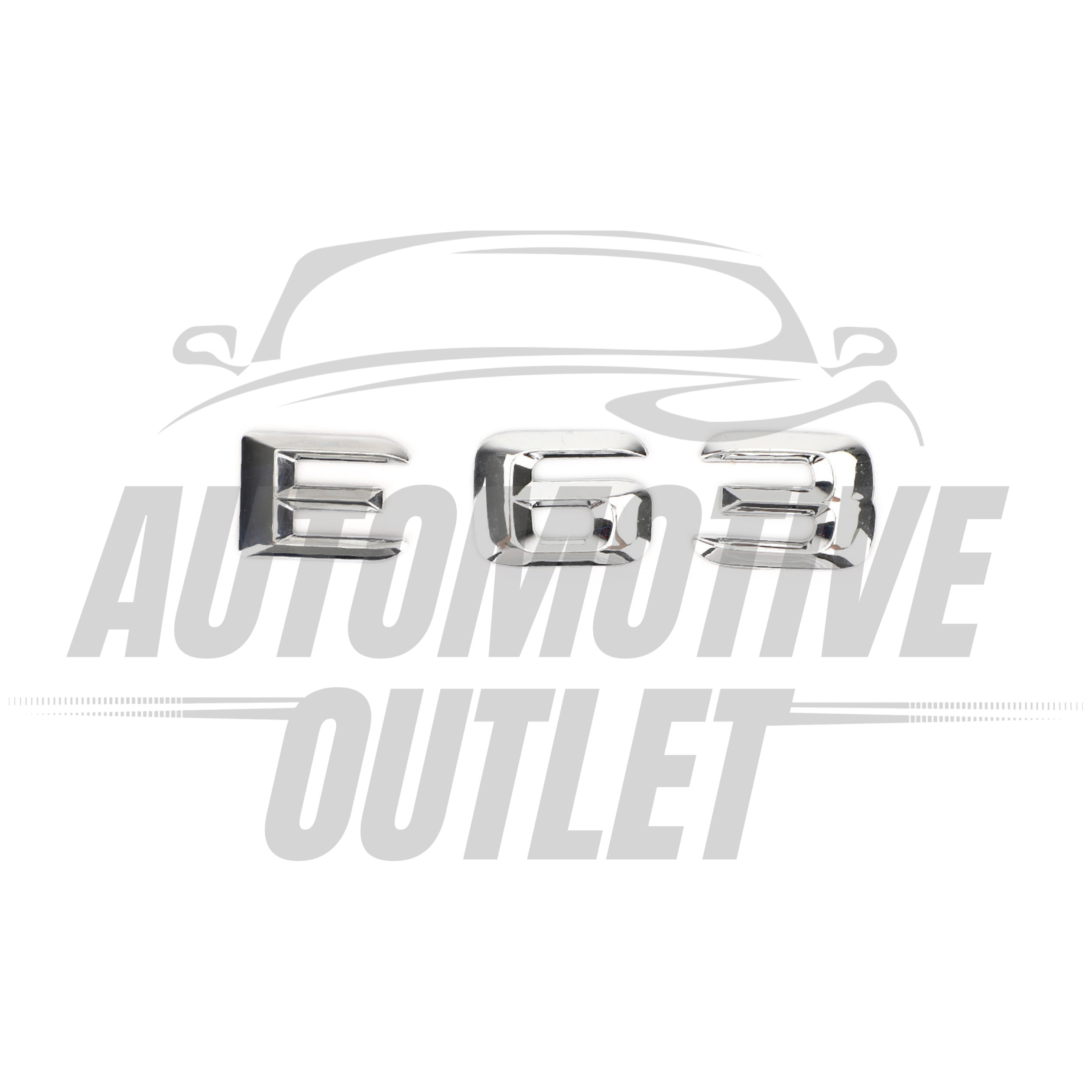 E63-CH Lettering Rear Boot Lid Trunk Badge Emblem For Mercedes-Benz E-Class, Chrome 2