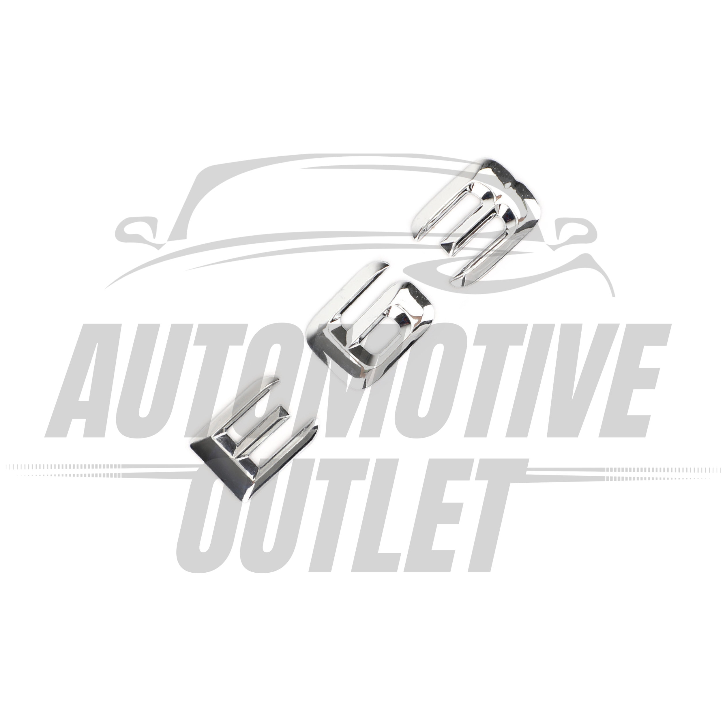 E63-CH Lettering Rear Boot Lid Trunk Badge Emblem For Mercedes-Benz E-Class, Chrome 3