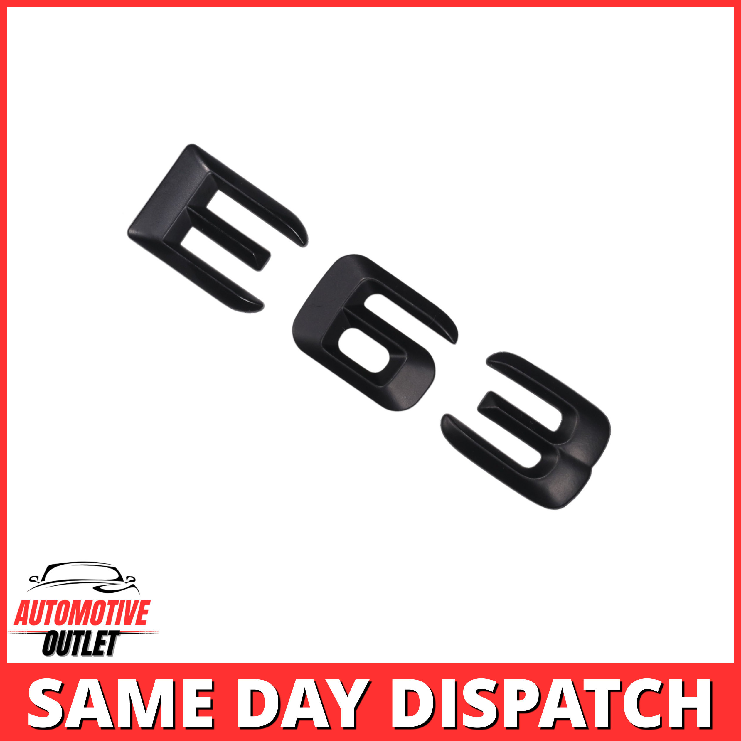 E63-MB Lettering Rear Boot Lid Trunk Badge Emblem For Mercedes-Benz E-Class, Matt Black