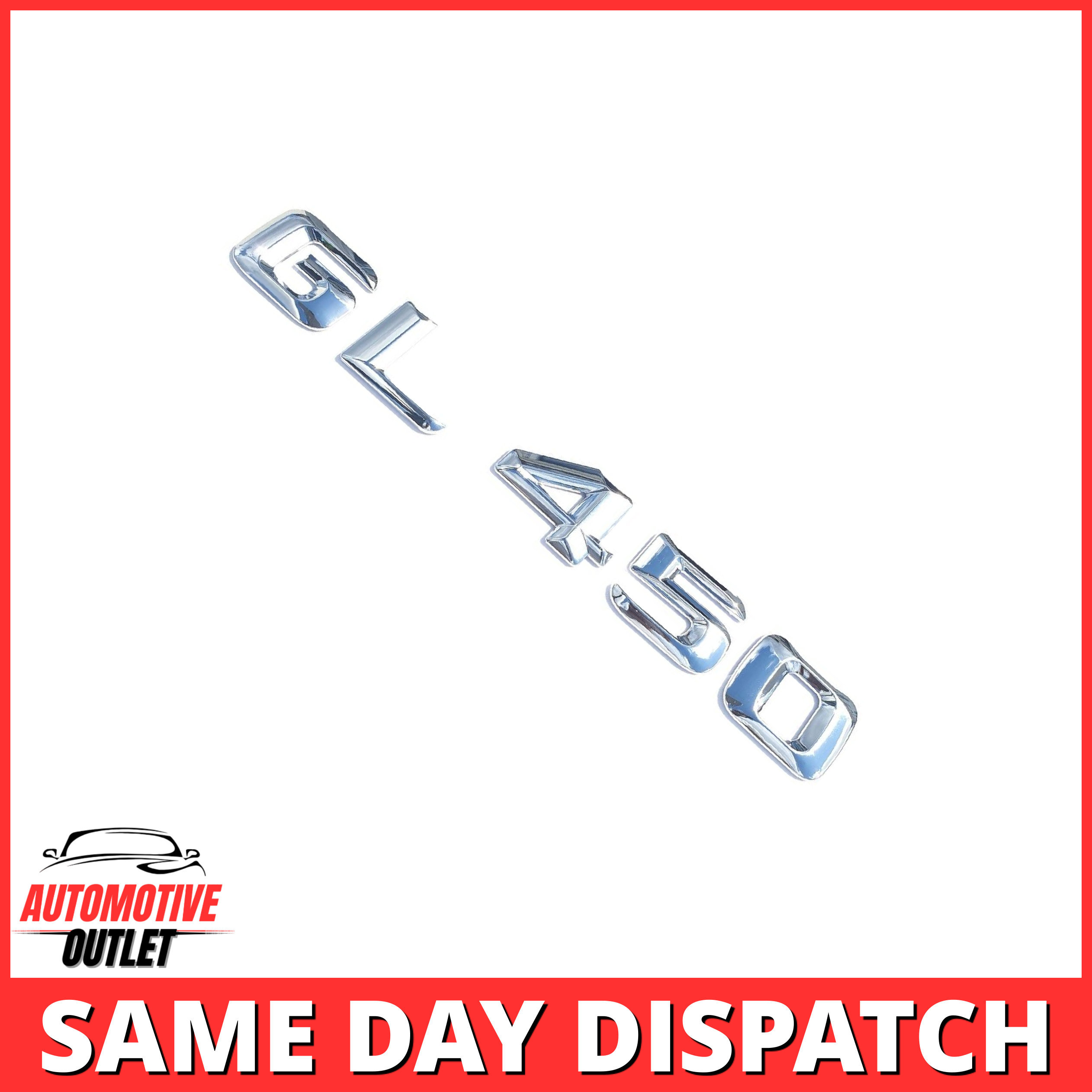 GL450-CH Lettering Rear Boot Lid Trunk Badge Emblem For Mercedes-Benz GL, Chrome