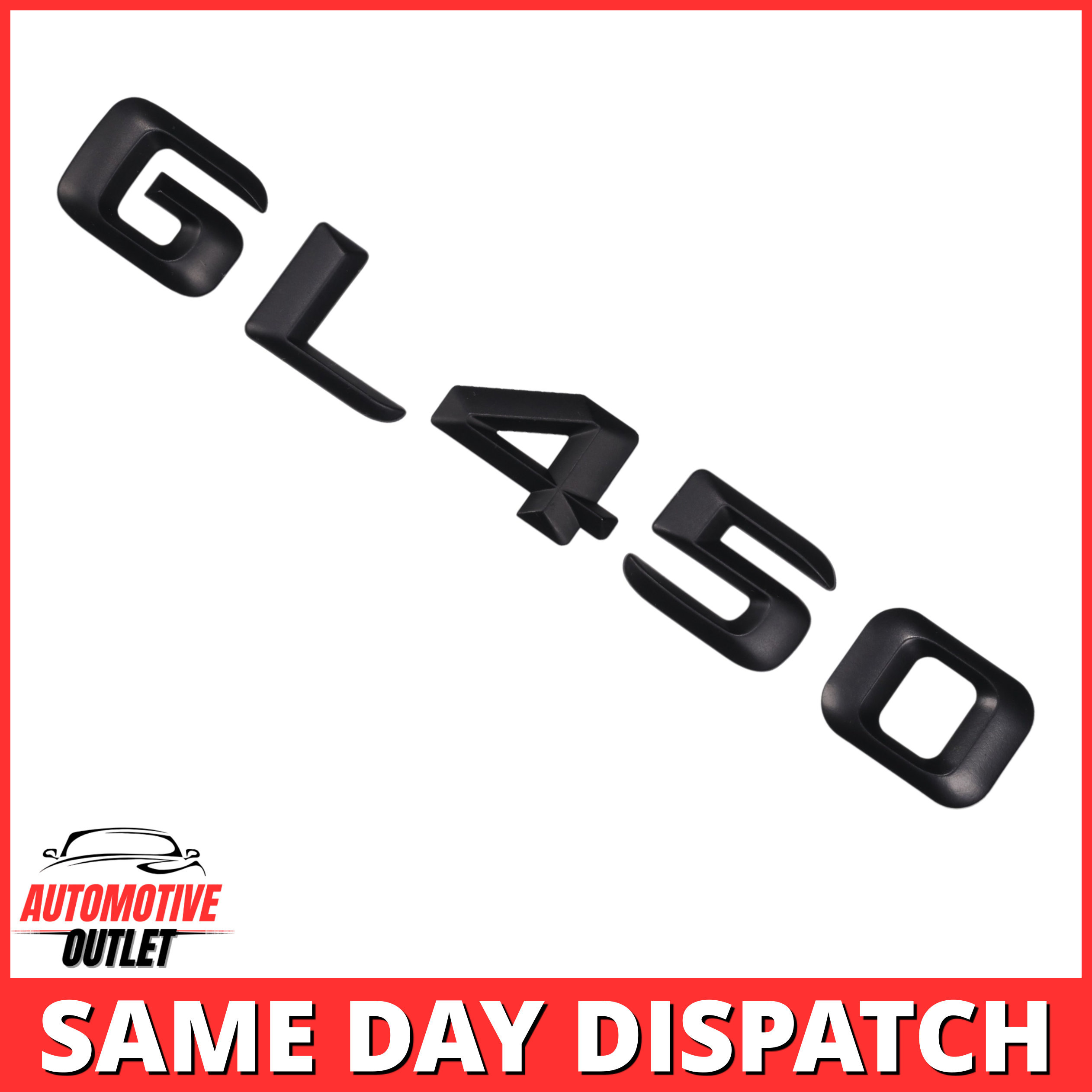 GL450-MB Lettering Rear Boot Lid Trunk Badge Emblem For Mercedes-Benz GL, Matt Black