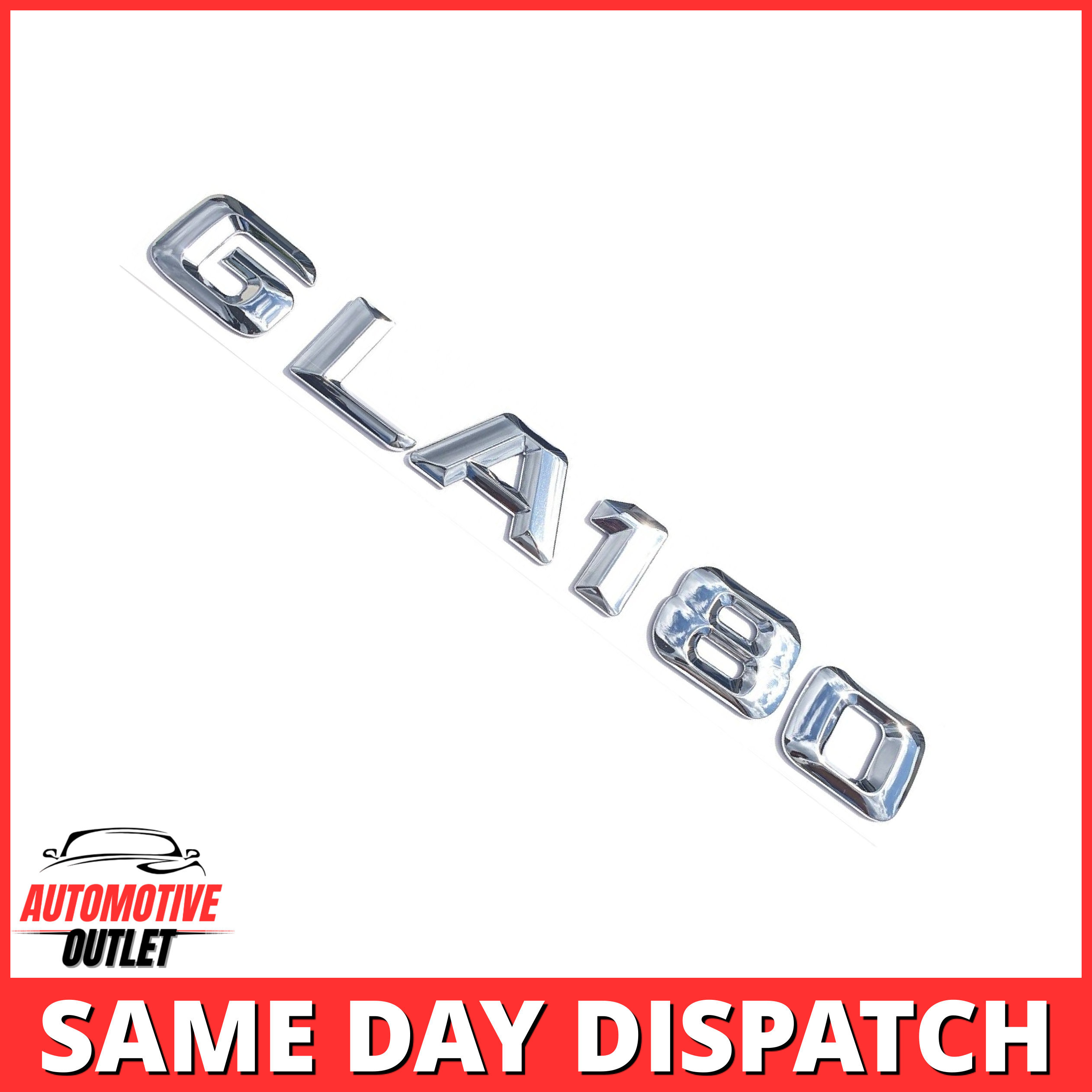 GLA180-CH Lettering Rear Boot Lid Trunk Badge Emblem For Mercedes-Benz GLA, Chrome