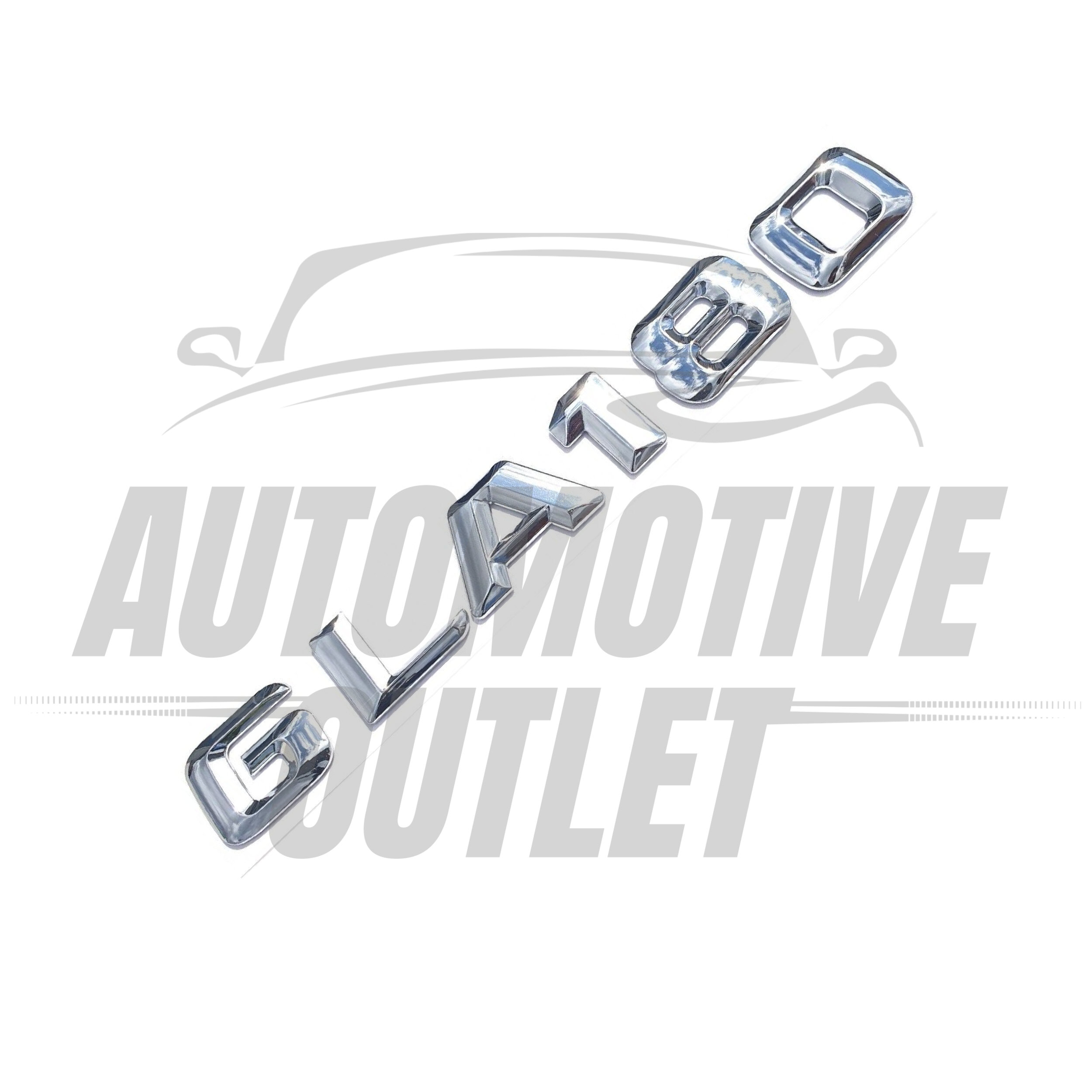 GLA180-CH Lettering Rear Boot Lid Trunk Badge Emblem For Mercedes-Benz GLA, Chrome 3