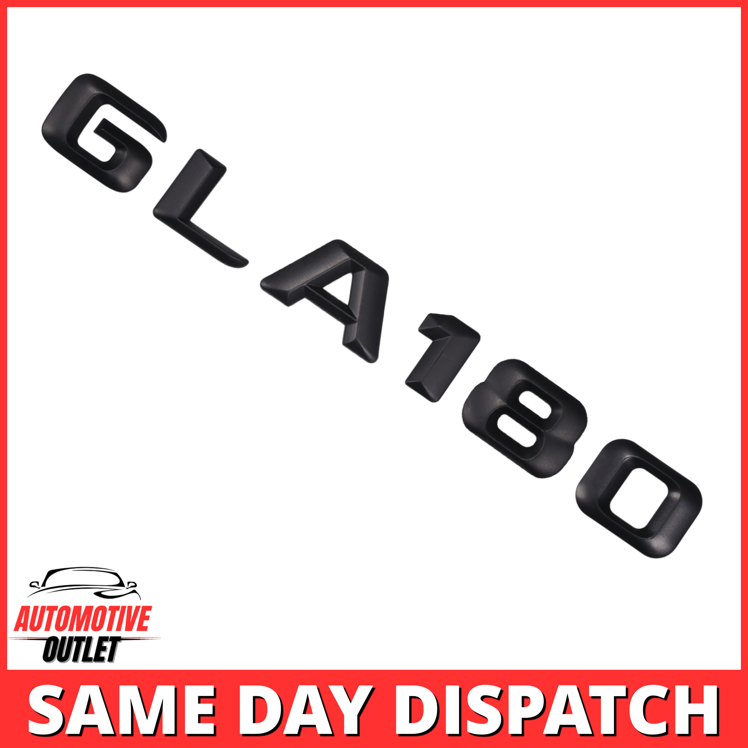GLA180-MB Lettering Rear Boot Lid Trunk Badge Emblem For Mercedes-Benz GLA, Matt Black