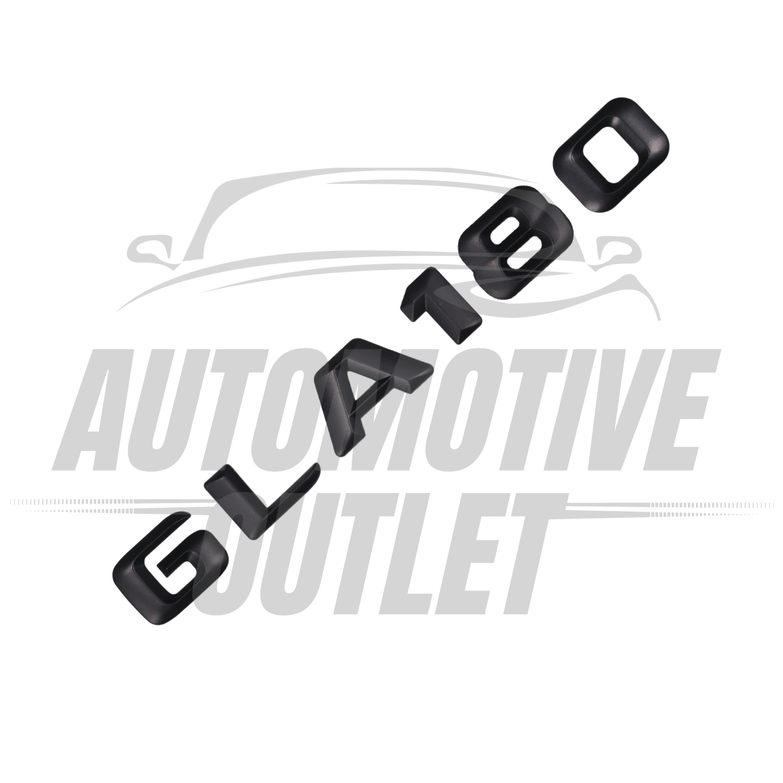 GLA180-MB Lettering Rear Boot Lid Trunk Badge Emblem For Mercedes-Benz GLA, Matt Black 3