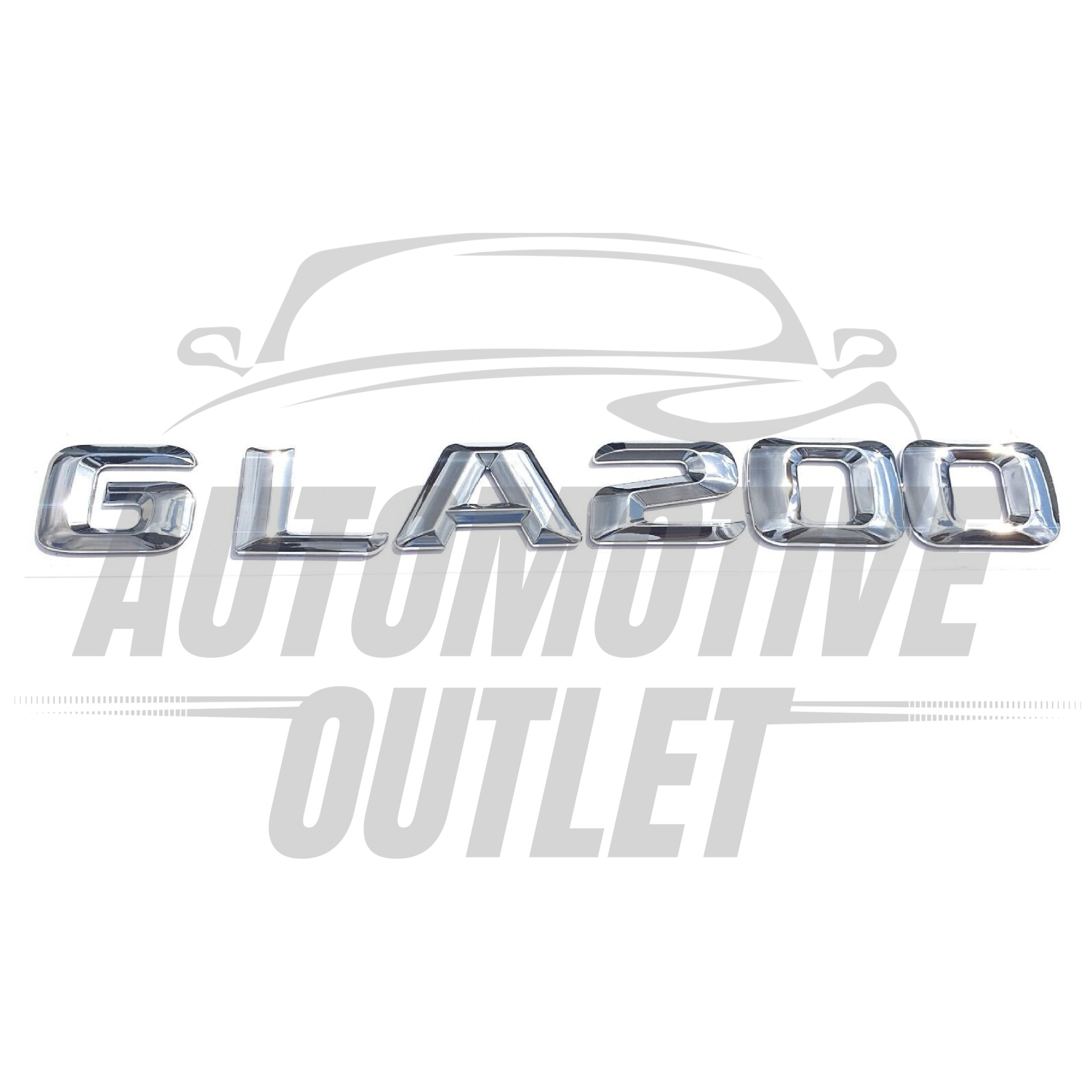 GLA200-CH Lettering Rear Boot Lid Trunk Badge Emblem For Mercedes-Benz GLA, Chrome 2