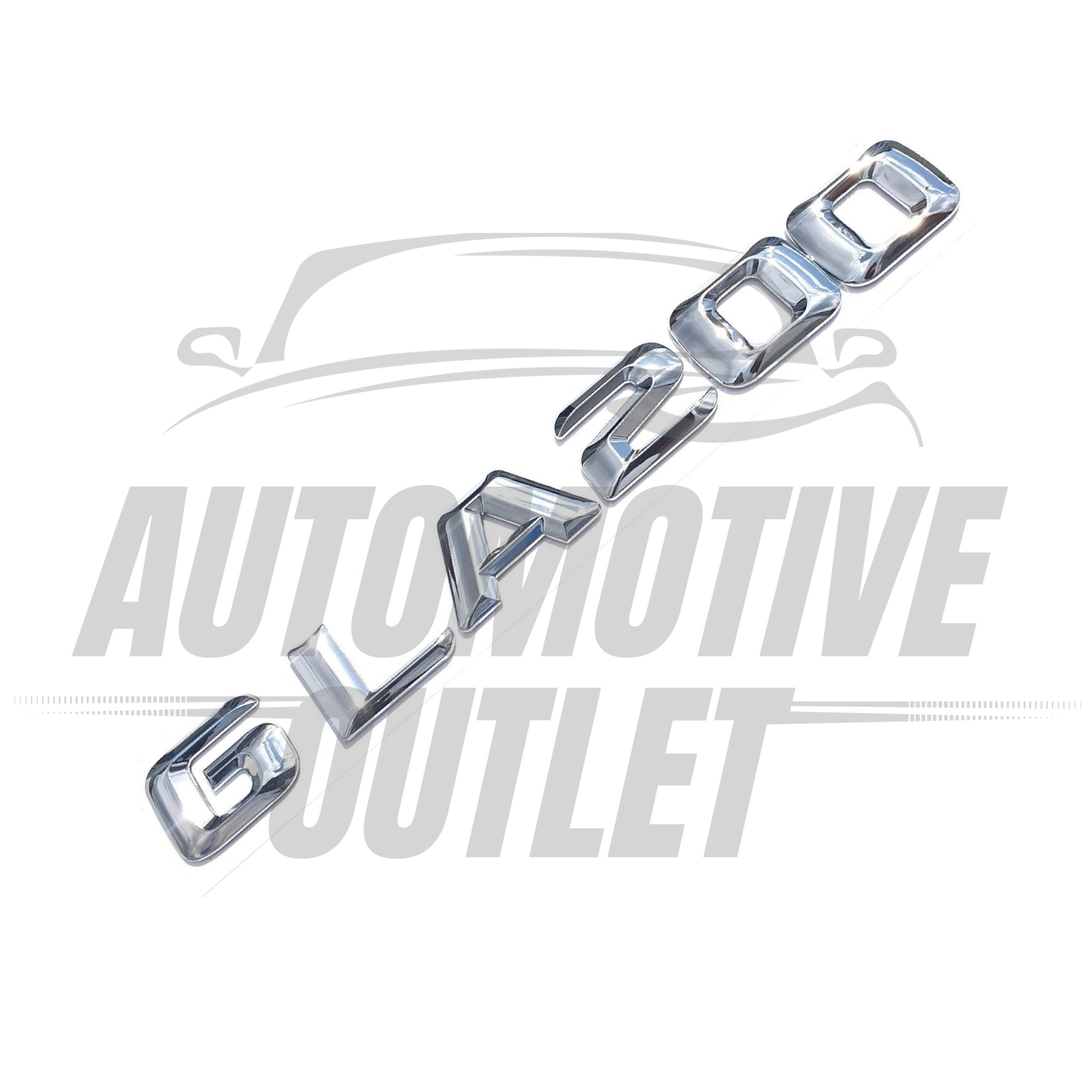 GLA200-CH Lettering Rear Boot Lid Trunk Badge Emblem For Mercedes-Benz GLA, Chrome 3