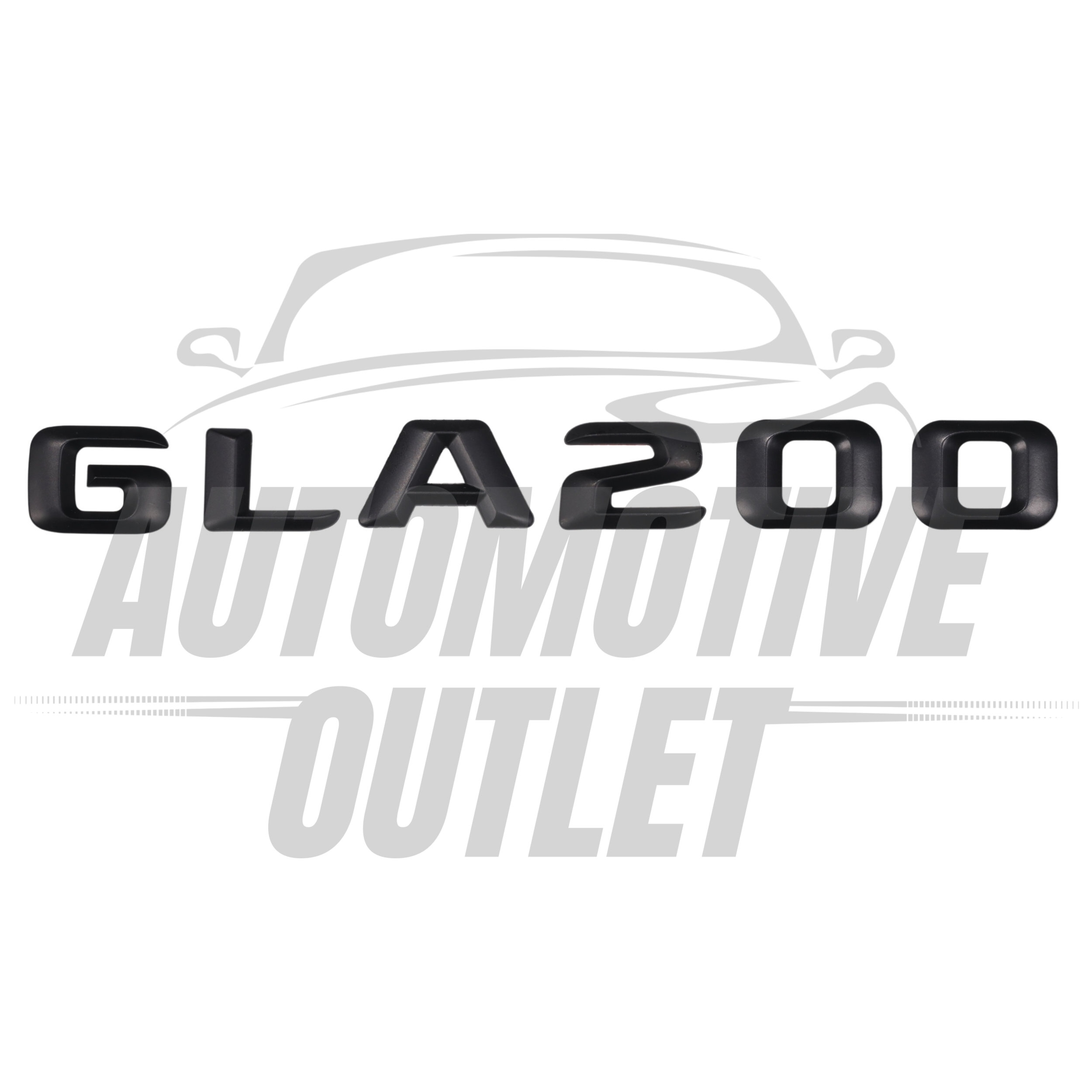GLA200-MB Lettering Rear Boot Lid Trunk Badge Emblem For Mercedes-Benz GLA, Matt Black 2