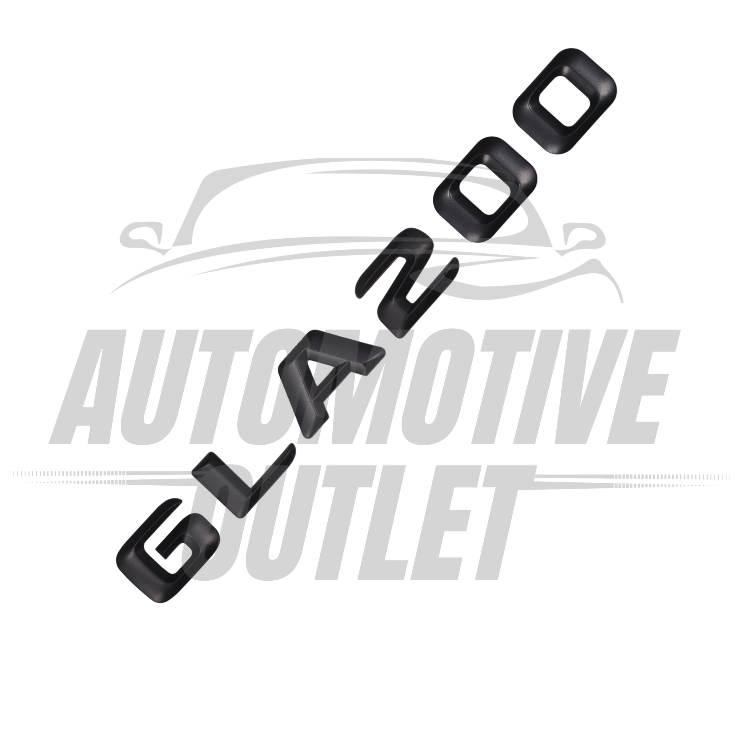 GLA200-MB Lettering Rear Boot Lid Trunk Badge Emblem For Mercedes-Benz GLA, Matt Black 3
