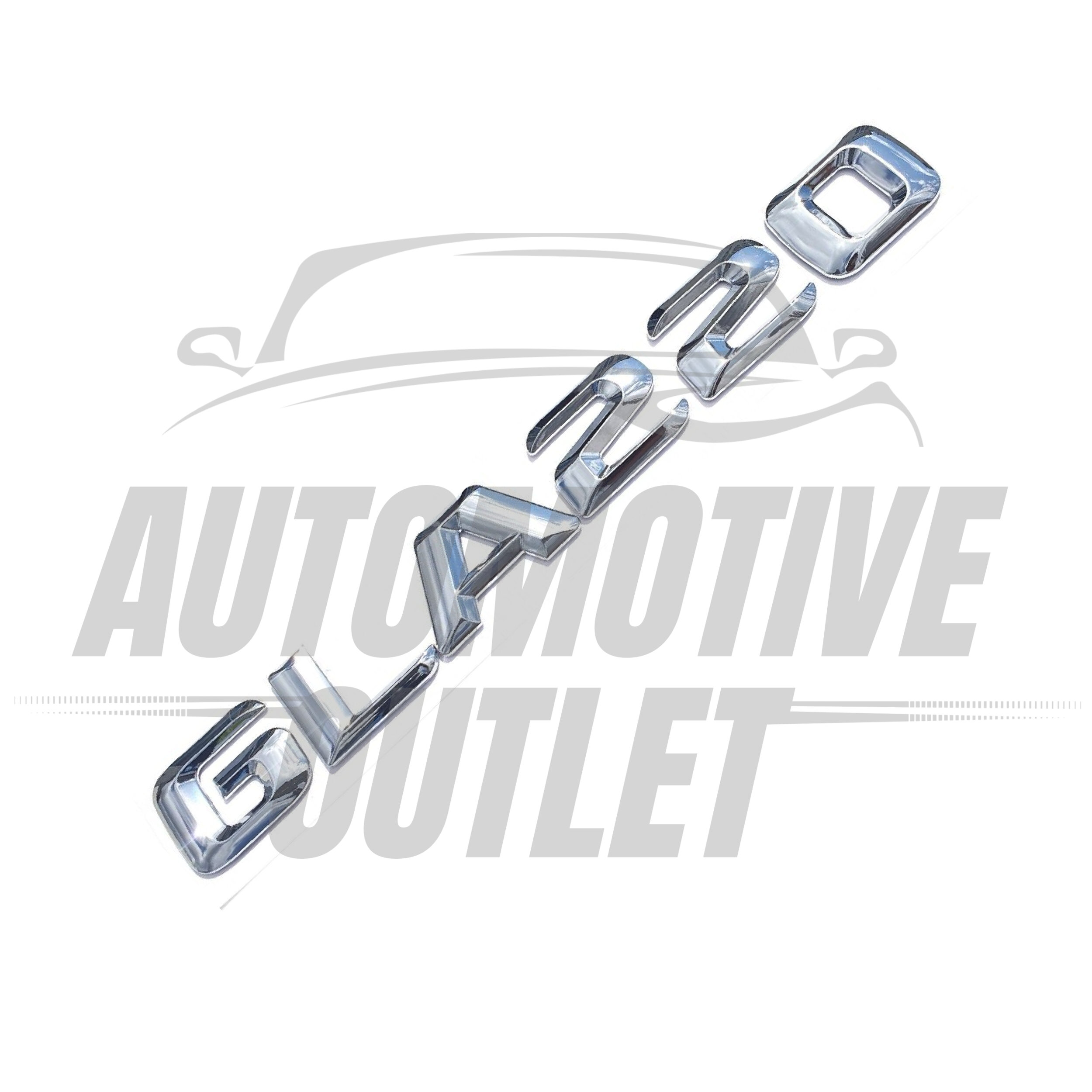 GLA220-CH Lettering Rear Boot Lid Trunk Badge Emblem For Mercedes-Benz GLA, Chrome 3
