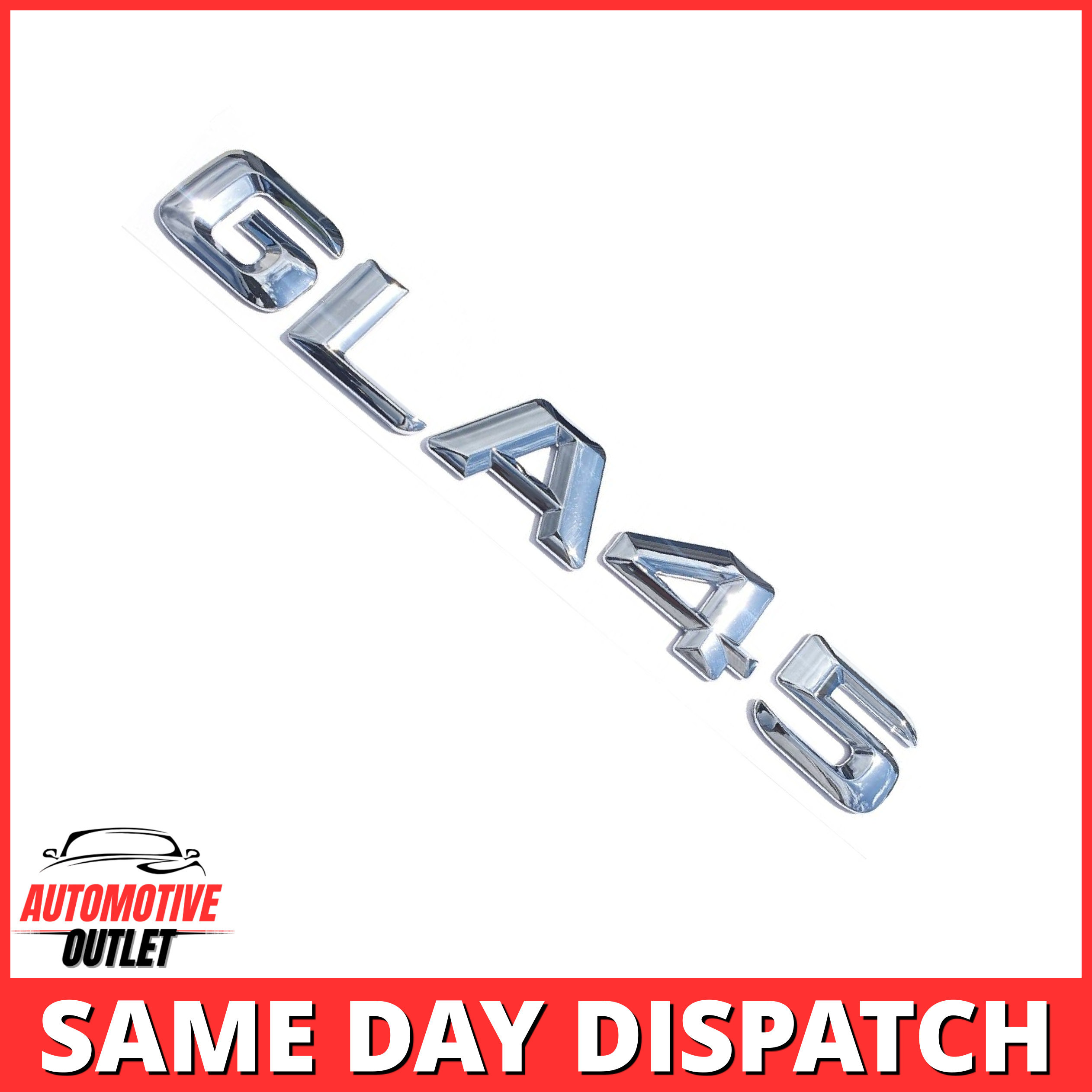 GLA45-CH Lettering Rear Boot Lid Trunk Badge Emblem For Mercedes-Benz GLA, Chrome