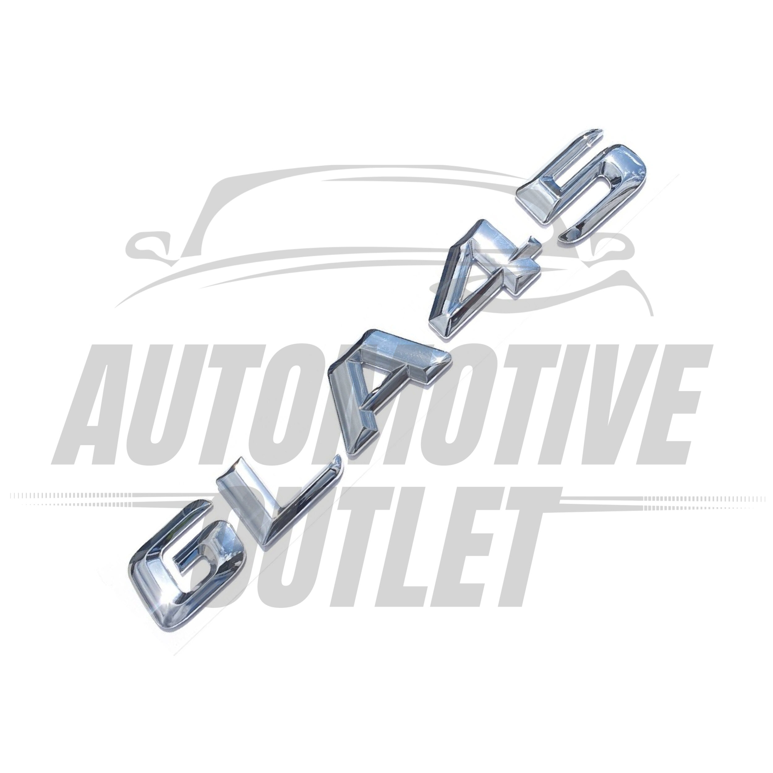 GLA45-CH Lettering Rear Boot Lid Trunk Badge Emblem For Mercedes-Benz GLA, Chrome 3