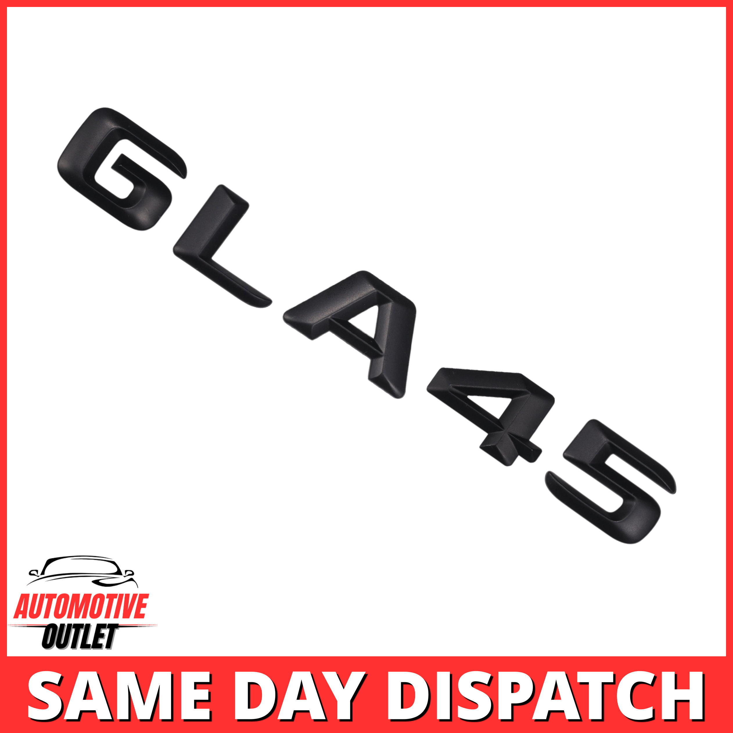 GLA45-MB Lettering Rear Boot Lid Trunk Badge Emblem For Mercedes-Benz GLA, Matt Black