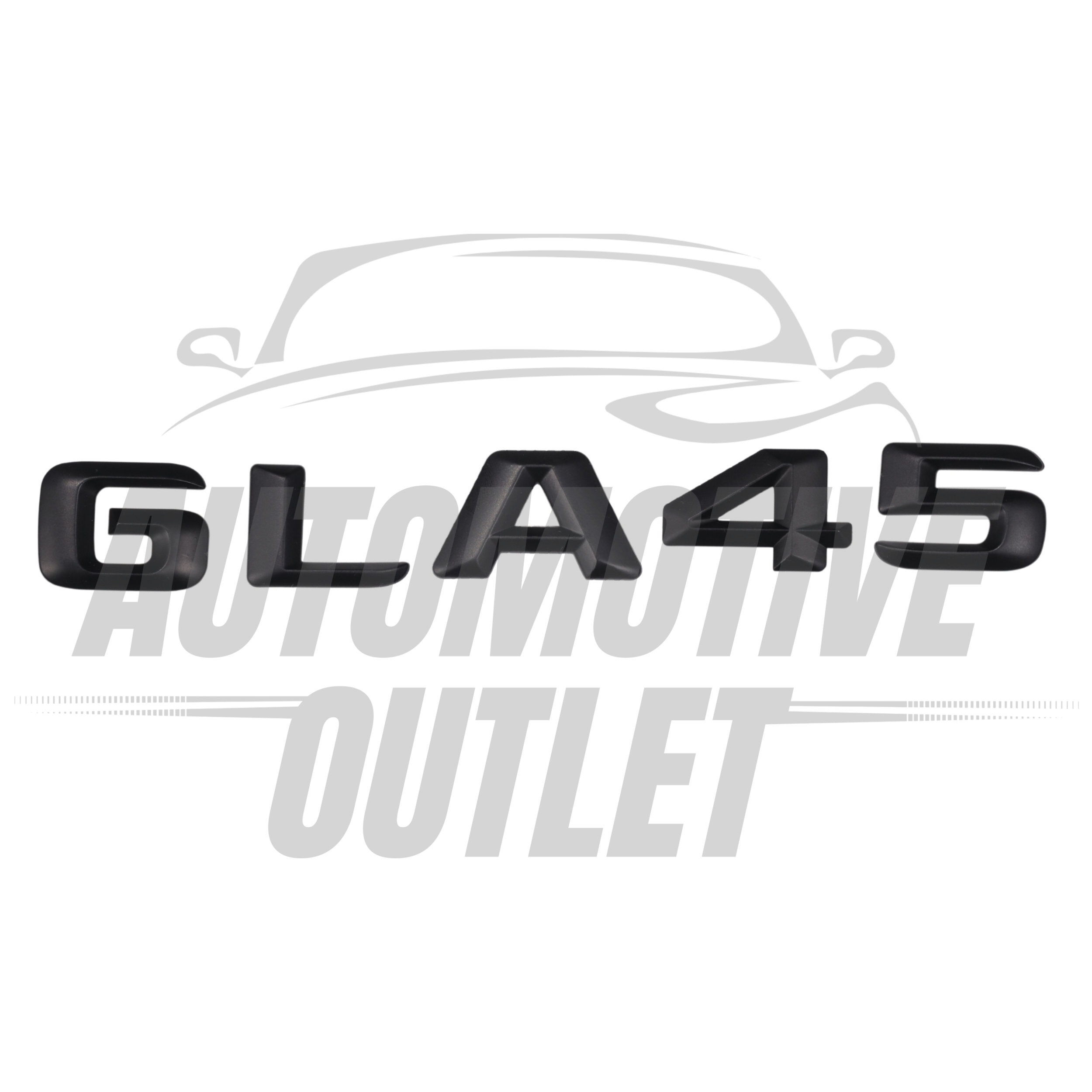 GLA45-MB Lettering Rear Boot Lid Trunk Badge Emblem For Mercedes-Benz GLA, Matt Black 2
