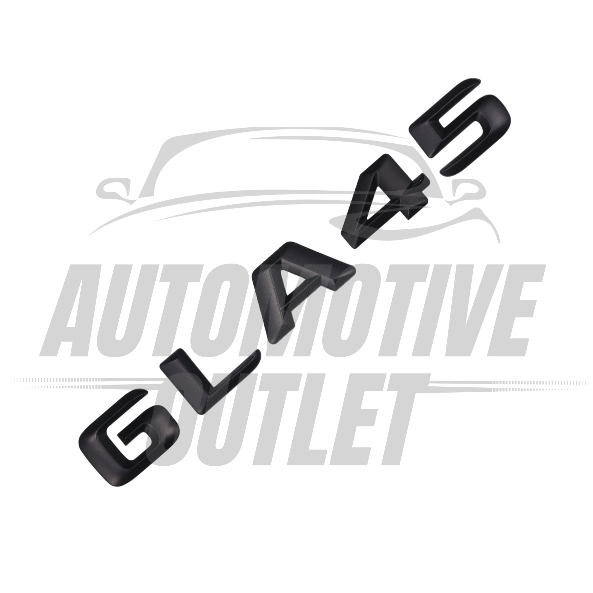 GLA45-MB Lettering Rear Boot Lid Trunk Badge Emblem For Mercedes-Benz GLA, Matt Black 3