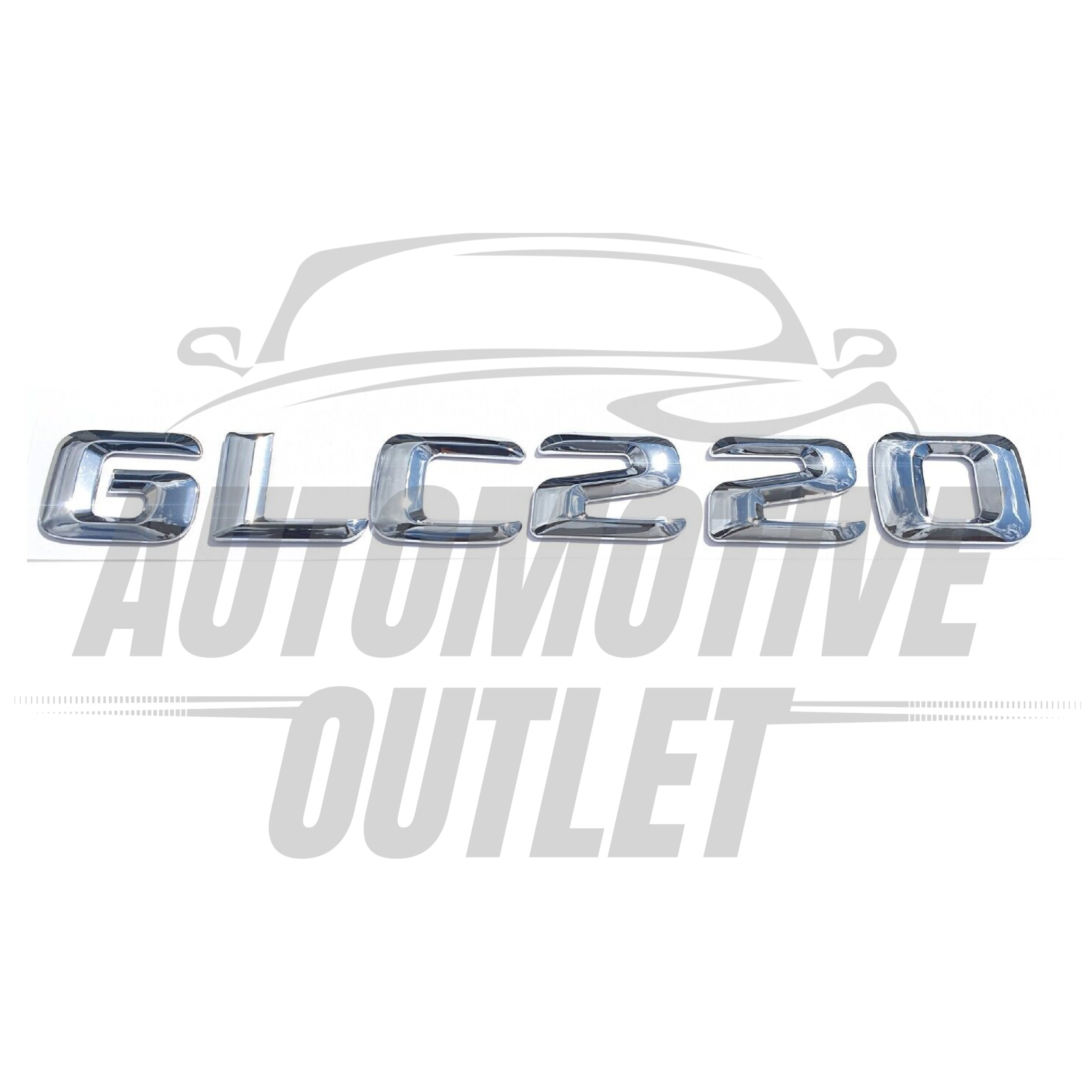 GLC220-CH Lettering Rear Boot Lid Trunk Badge Emblem For Mercedes-Benz GLC, Chrome 2
