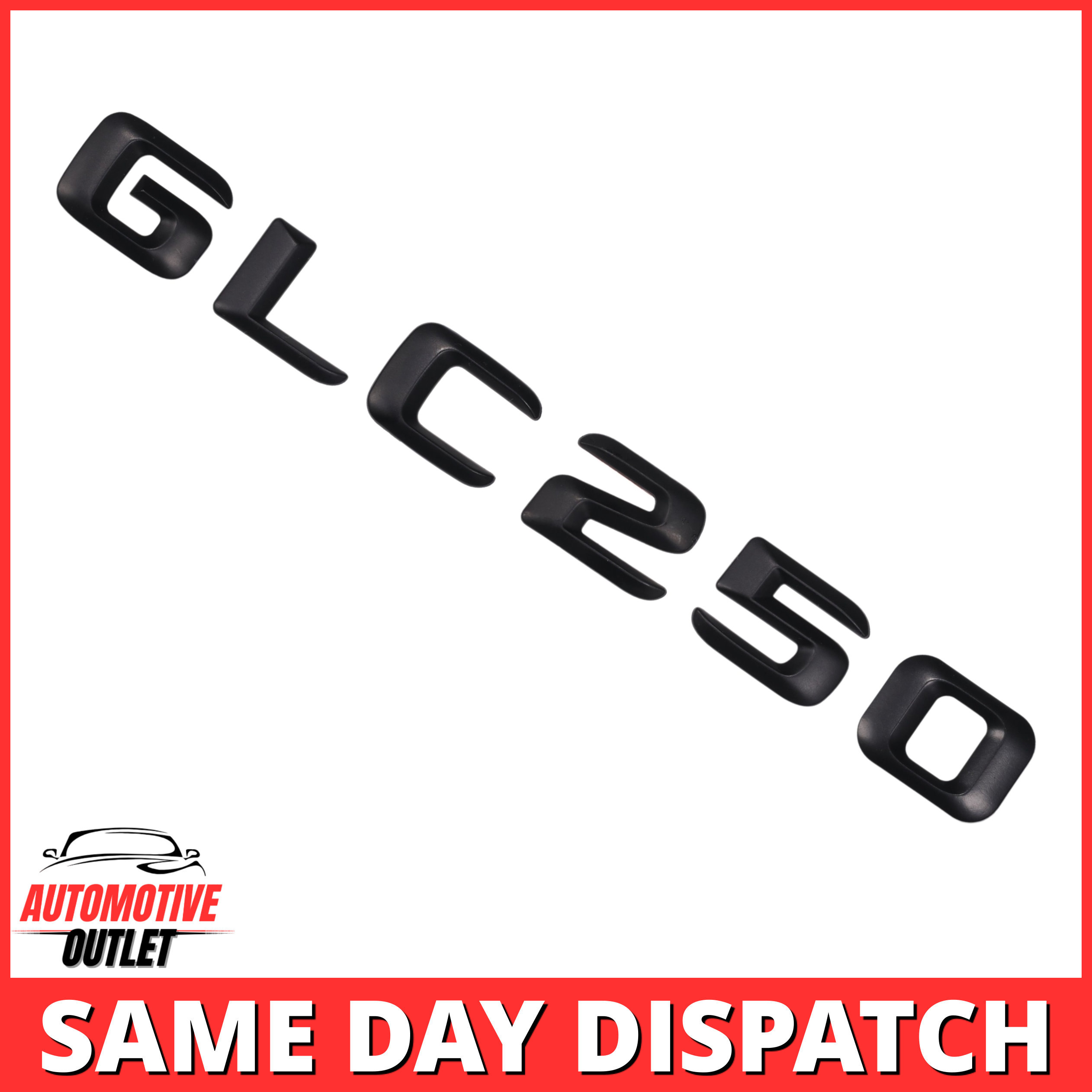GLC250-MB Lettering Rear Boot Lid Trunk Badge Emblem For Mercedes-Benz GLC, Matt Black