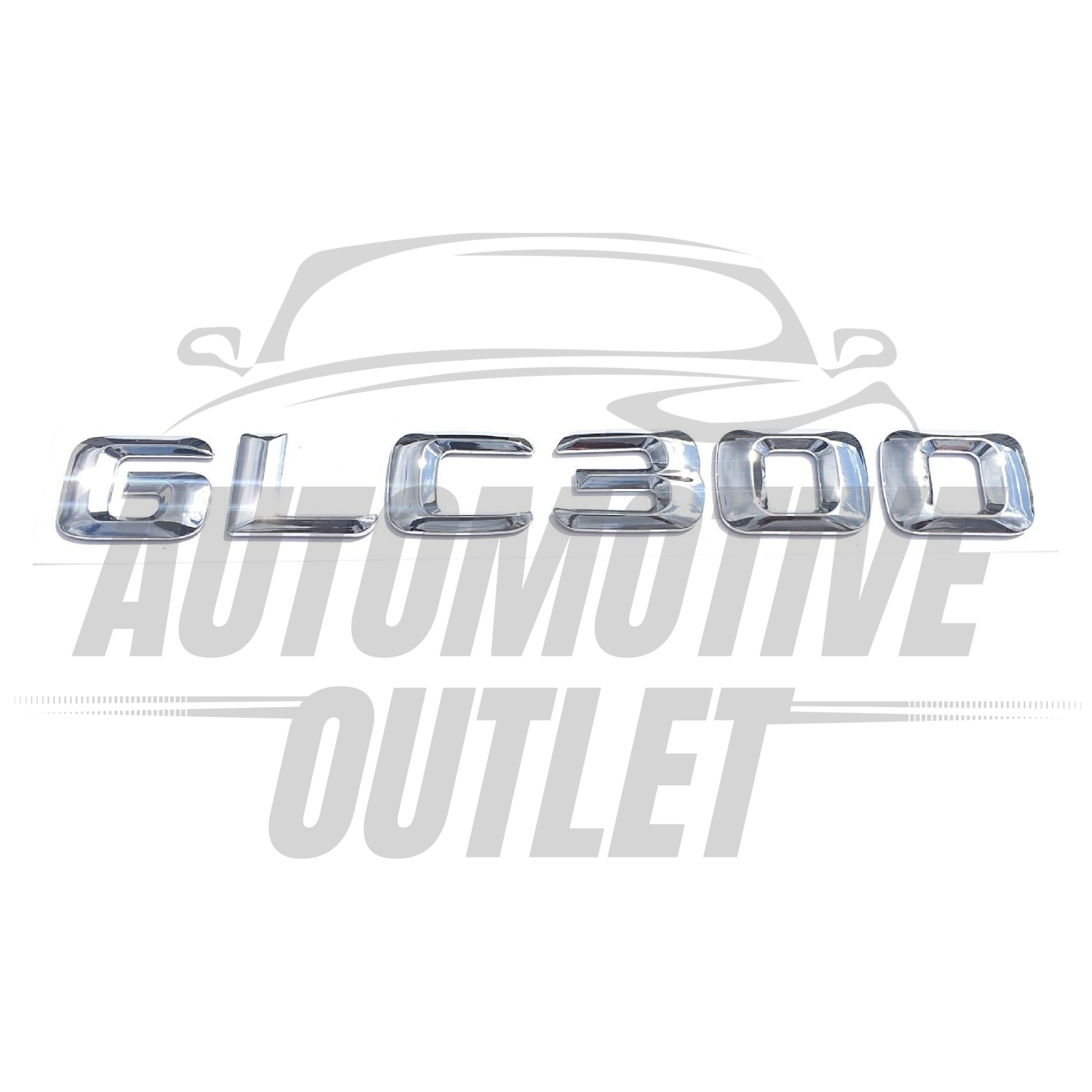 GLC300-CH Lettering Rear Boot Lid Trunk Badge Emblem For Mercedes-Benz GLC, Chrome 2
