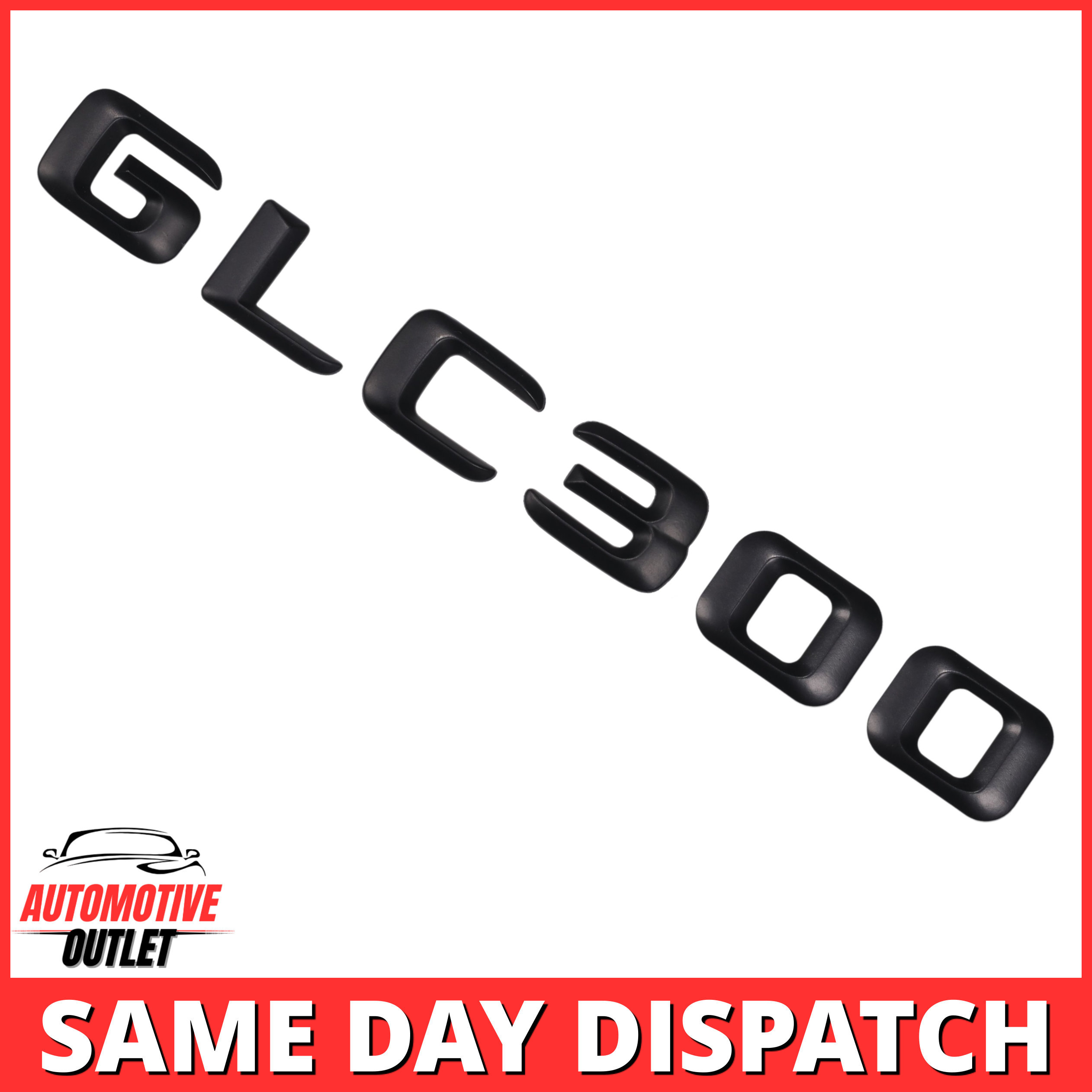 GLC300-MB Lettering Rear Boot Lid Trunk Badge Emblem For Mercedes-Benz GLC, Matt Black