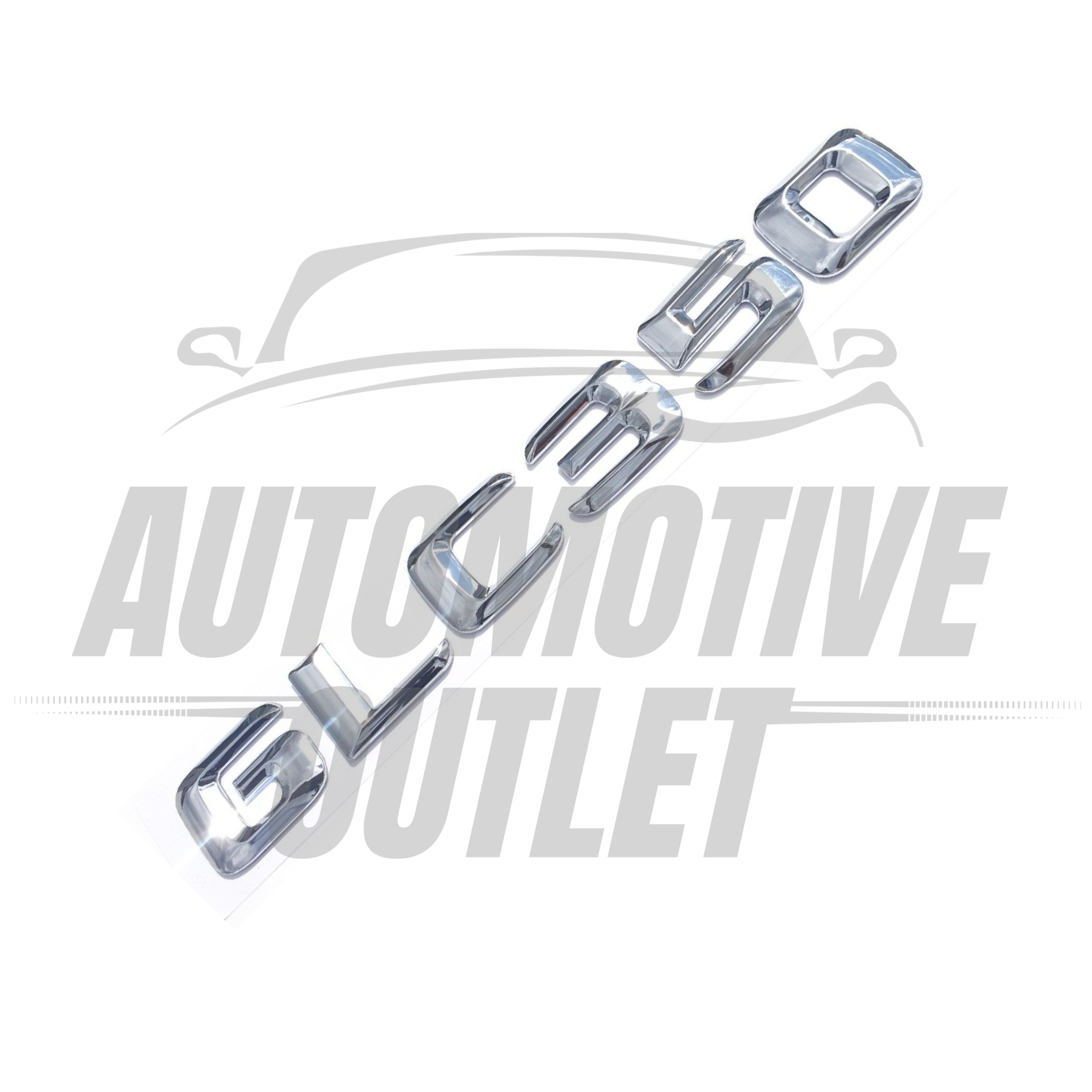 GLC350-CH Lettering Rear Boot Lid Trunk Badge Emblem For Mercedes-Benz GLC, Chrome 3