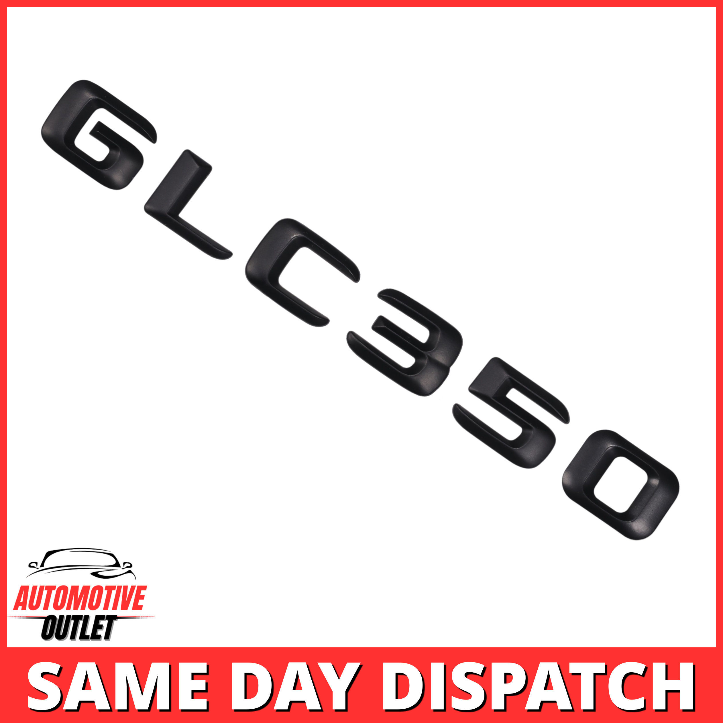 GLC350-MB Lettering Rear Boot Lid Trunk Badge Emblem For Mercedes-Benz GLC, Matt Black