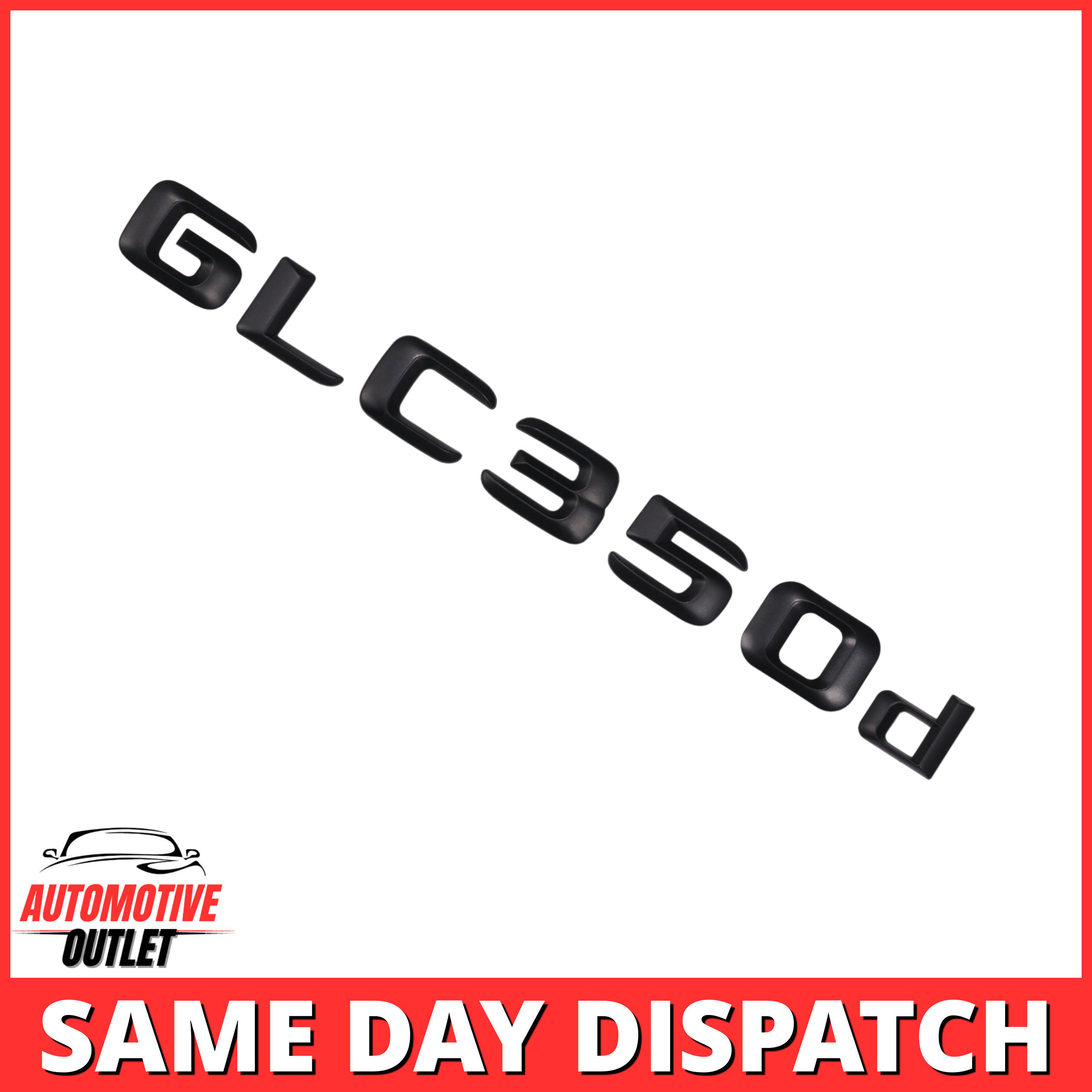 GLC350D-MB Lettering Rear Boot Lid Trunk Badge Emblem For Mercedes-Benz GLC, Matt Black