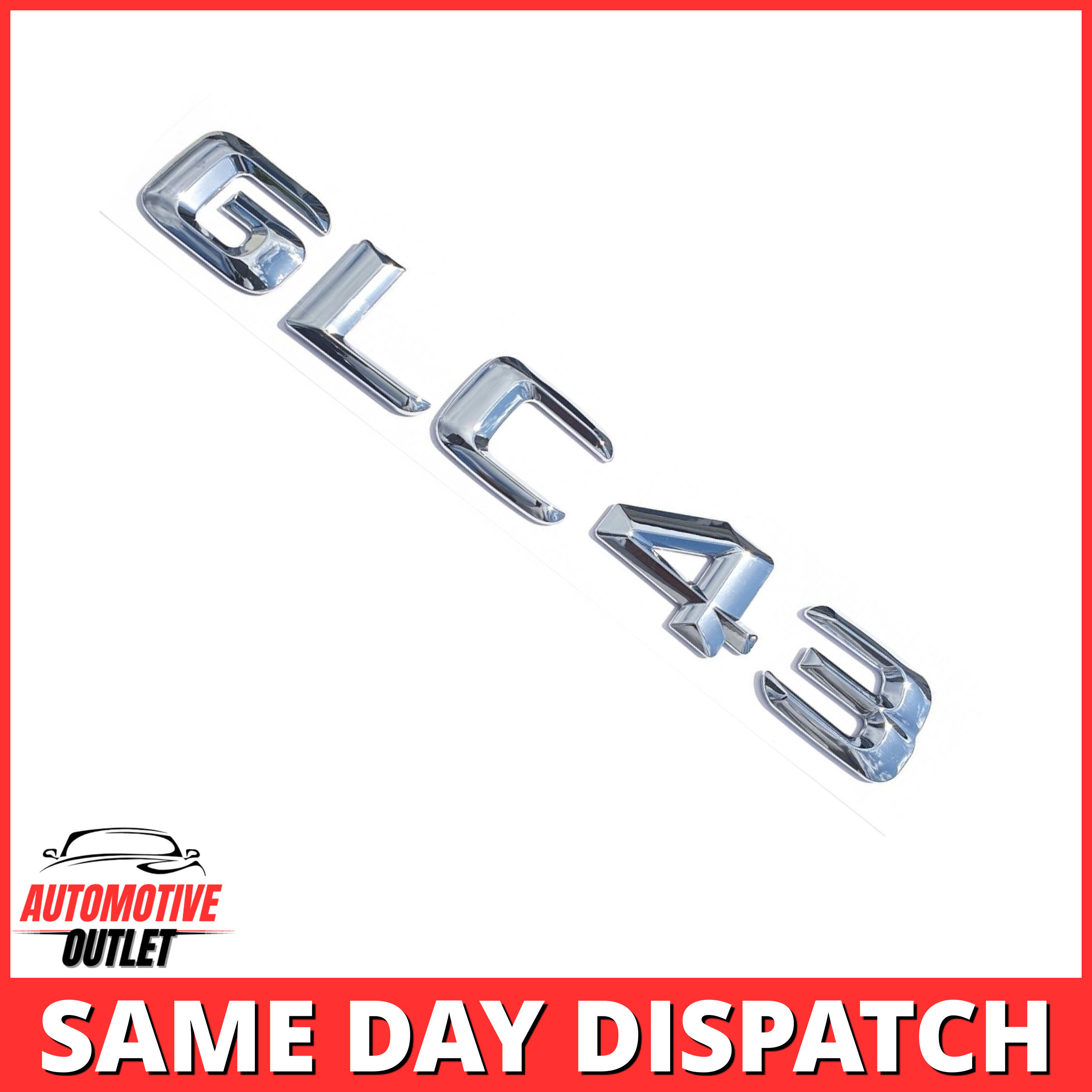 GLC43-CH Lettering Rear Boot Lid Trunk Badge Emblem For Mercedes-Benz GLC, Chrome
