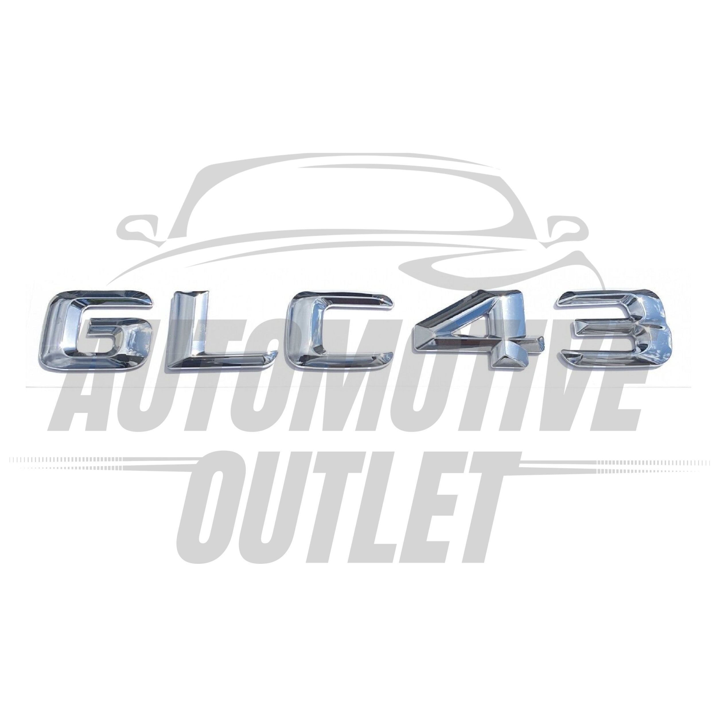 GLC43-CH Lettering Rear Boot Lid Trunk Badge Emblem For Mercedes-Benz GLC, Chrome 2
