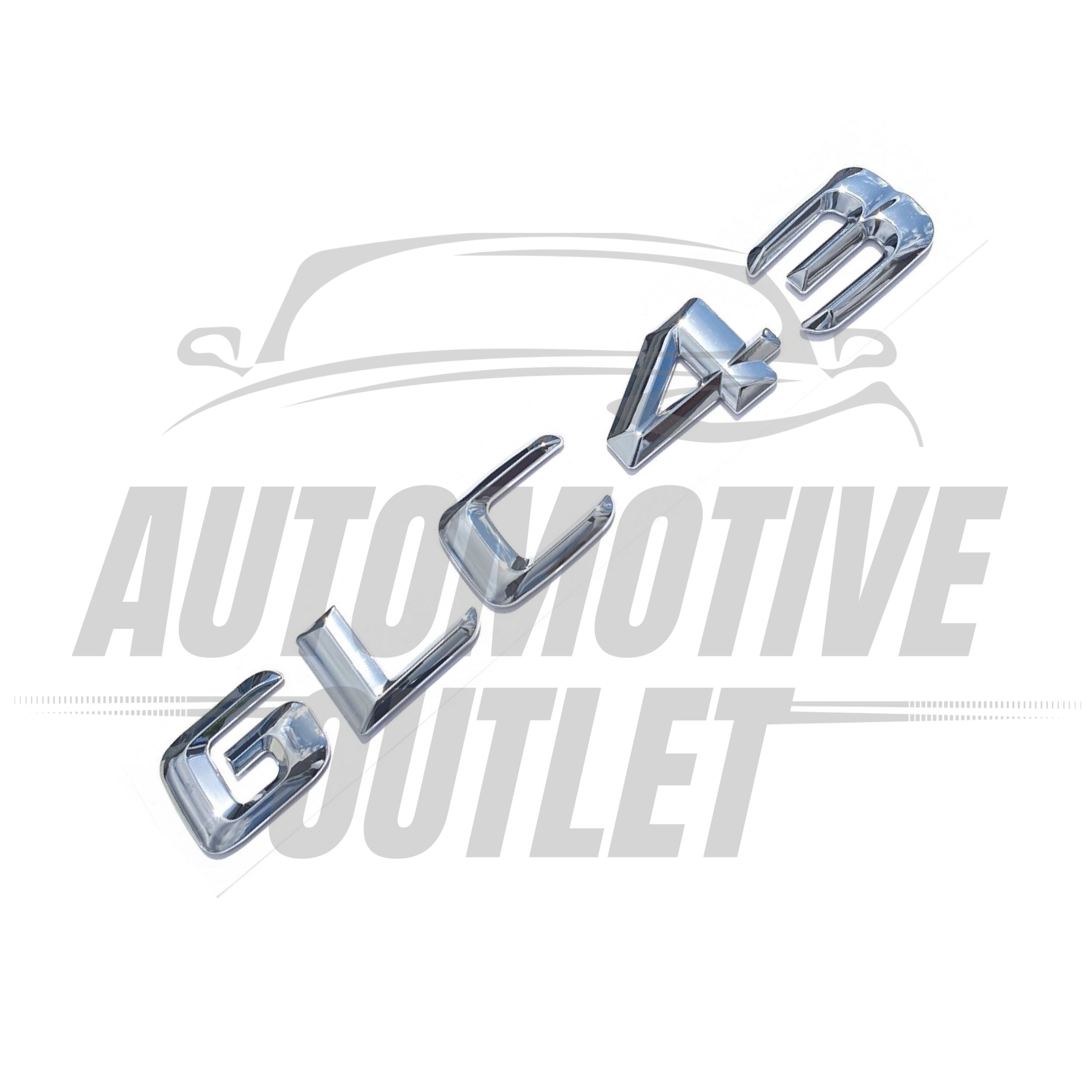 GLC43-CH Lettering Rear Boot Lid Trunk Badge Emblem For Mercedes-Benz GLC, Chrome 3