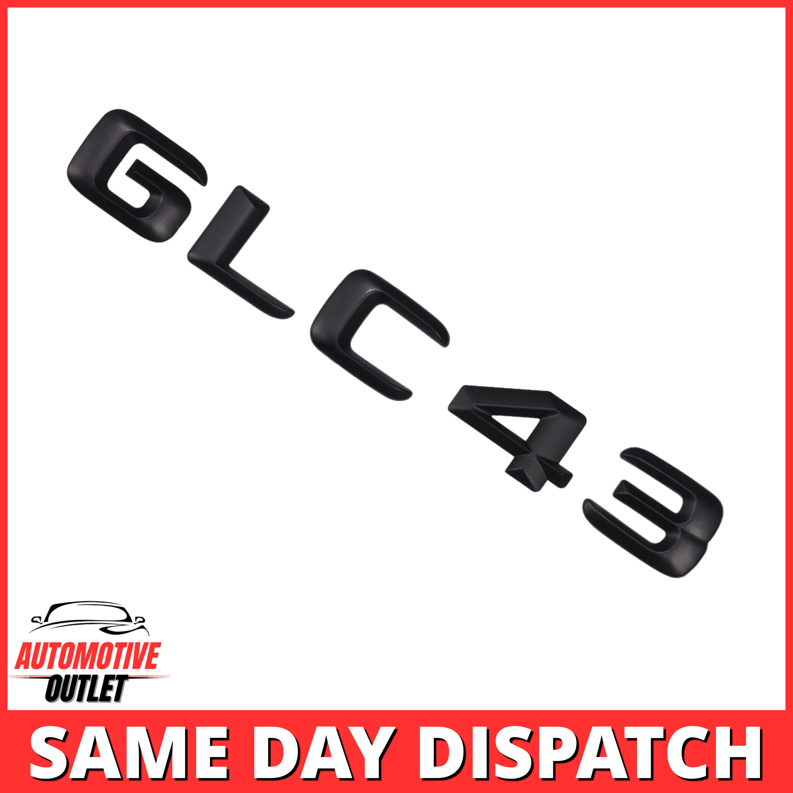 GLC43-MB Lettering Rear Boot Lid Trunk Badge Emblem For Mercedes-Benz GLC, Matt Black