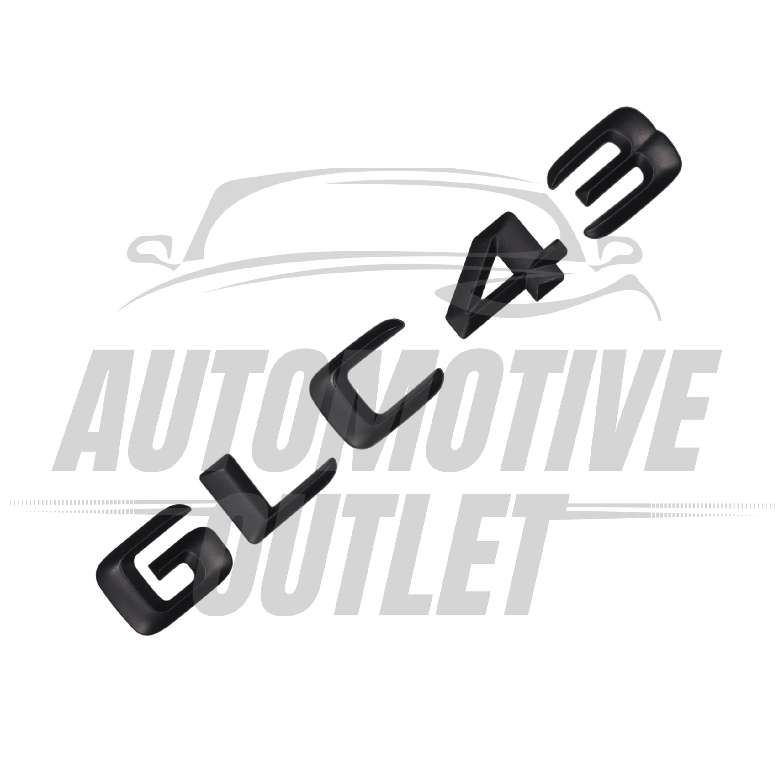 GLC43-MB Lettering Rear Boot Lid Trunk Badge Emblem For Mercedes-Benz GLC, Matt Black 3