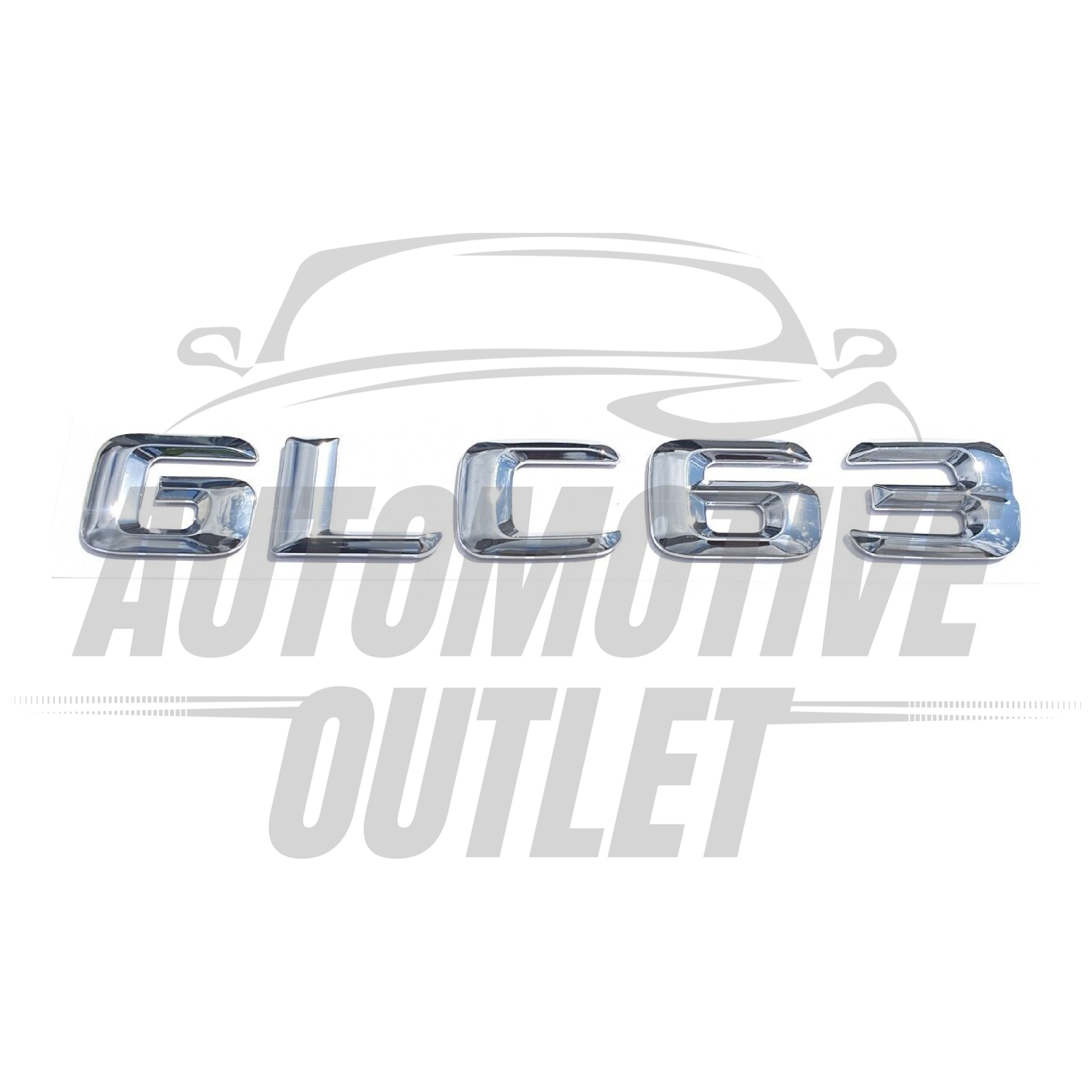 GLC63-CH Lettering Rear Boot Lid Trunk Badge Emblem For Mercedes-Benz GLC, Chrome 2