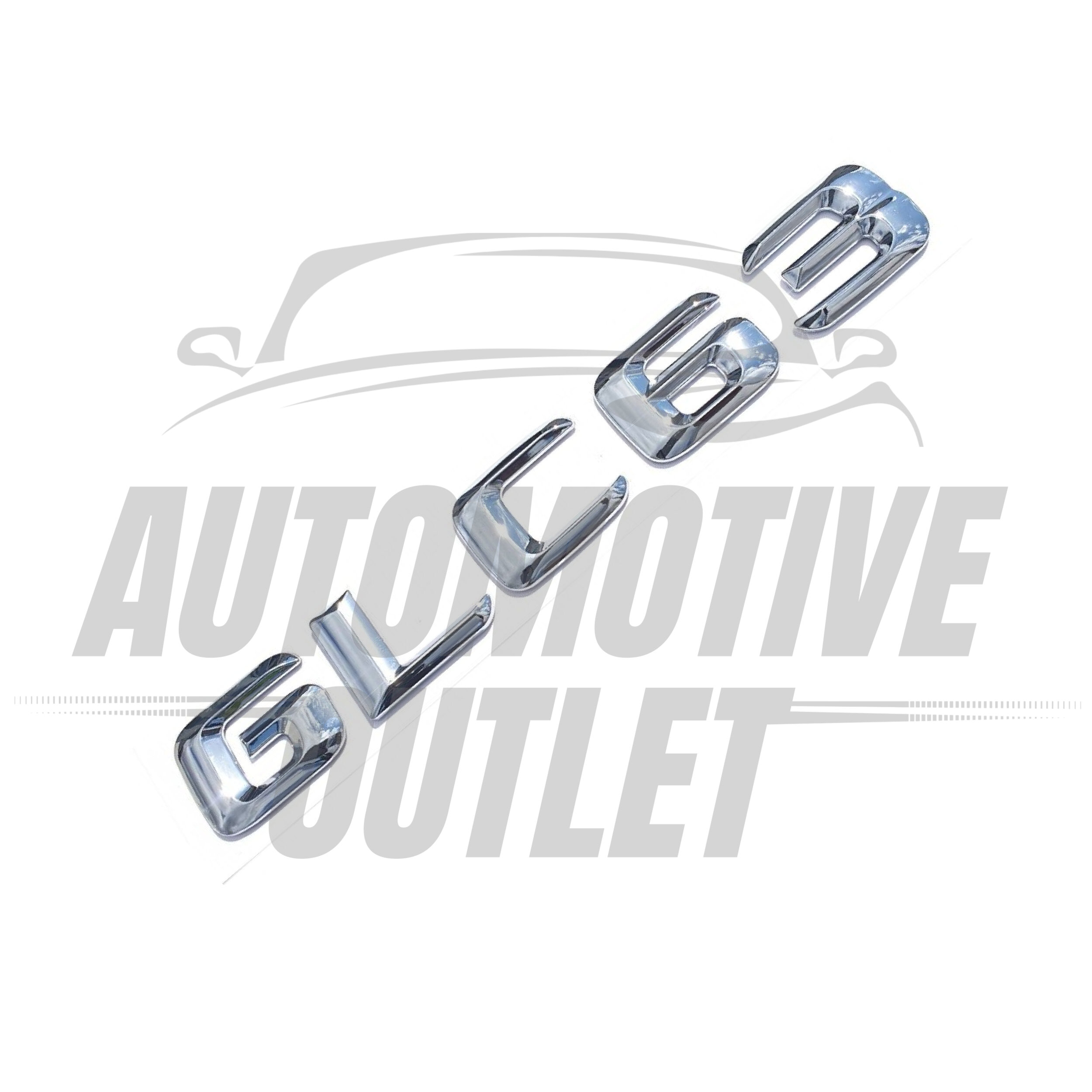 GLC63-CH Lettering Rear Boot Lid Trunk Badge Emblem For Mercedes-Benz GLC, Chrome 3