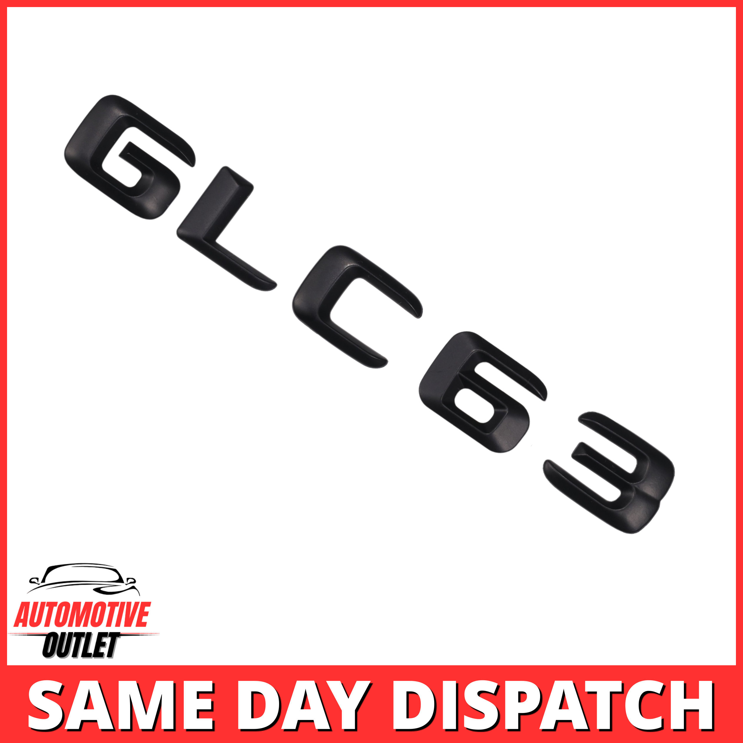 GLC63-MB Lettering Rear Boot Lid Trunk Badge Emblem For Mercedes-Benz GLC, Matt Black