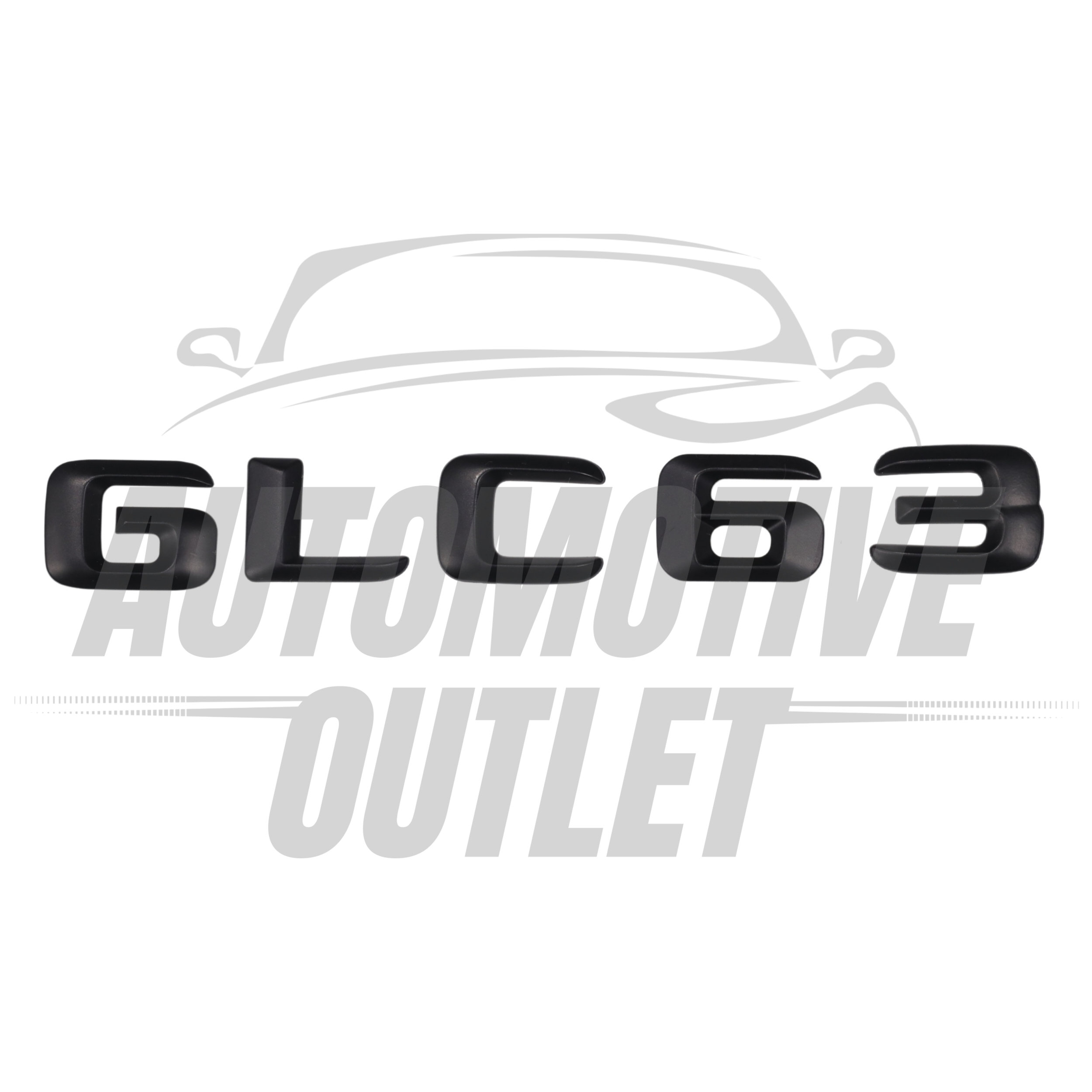 GLC63-MB Lettering Rear Boot Lid Trunk Badge Emblem For Mercedes-Benz GLC, Matt Black 2