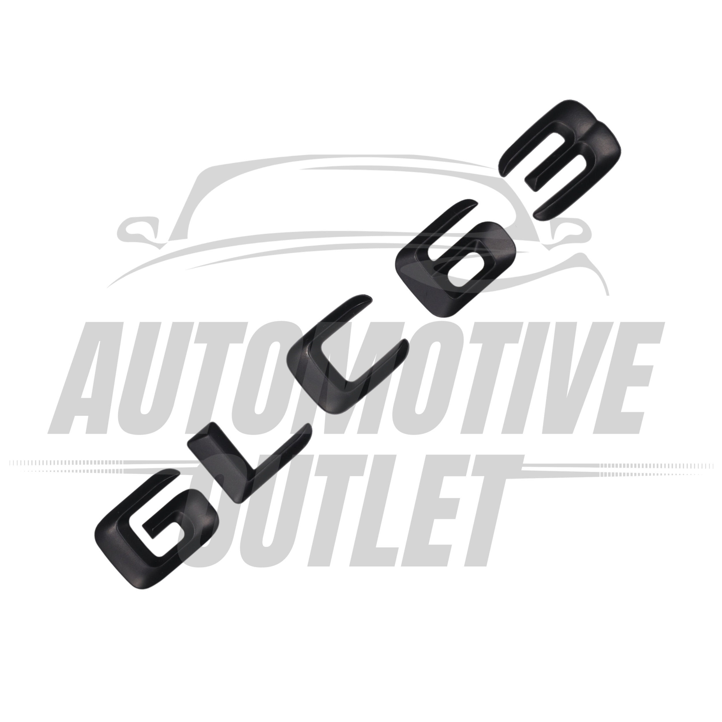 GLC63-MB Lettering Rear Boot Lid Trunk Badge Emblem For Mercedes-Benz GLC, Matt Black 3