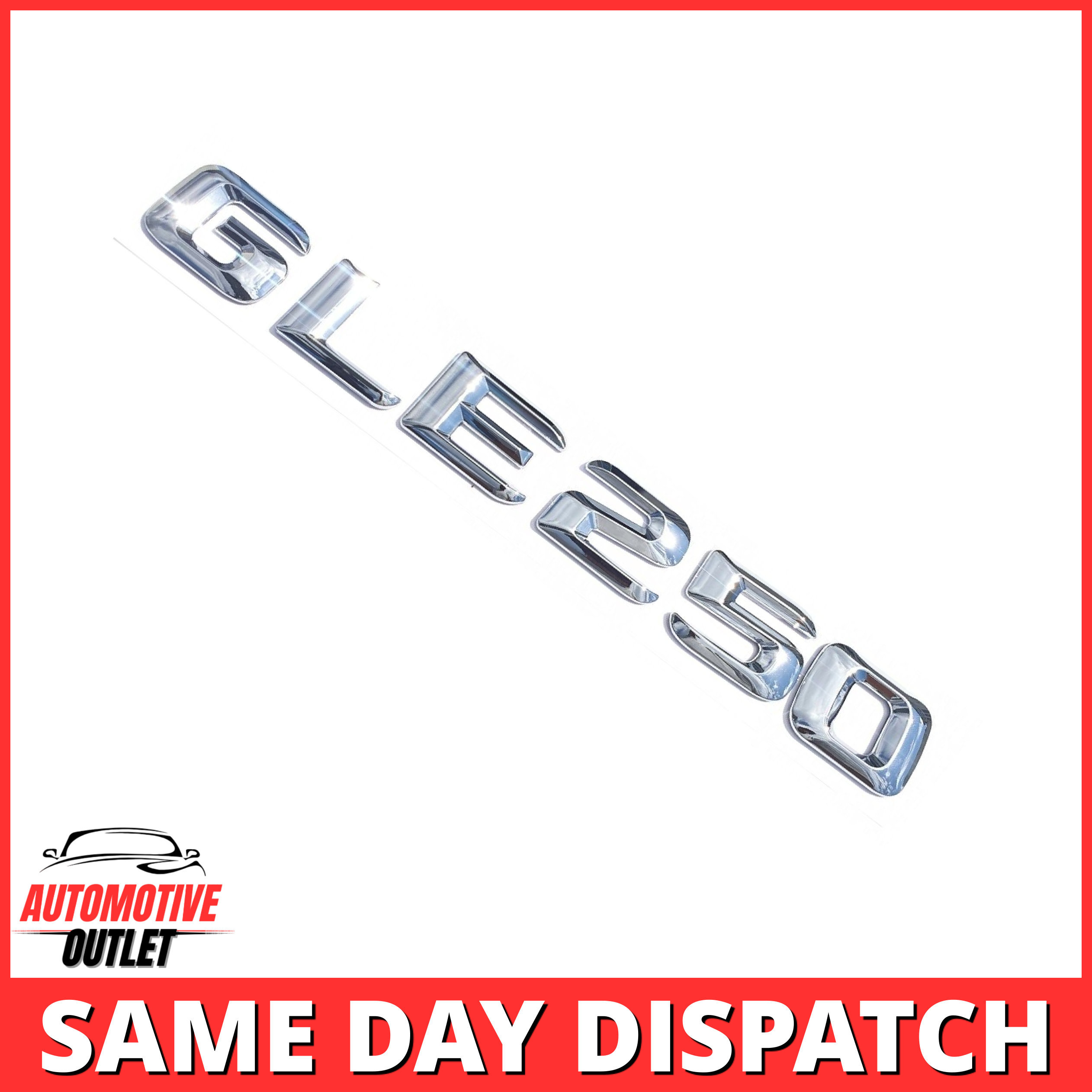 GLE250-CH Lettering Rear Boot Lid Trunk Badge Emblem For Mercedes-Benz GLE, Chrome