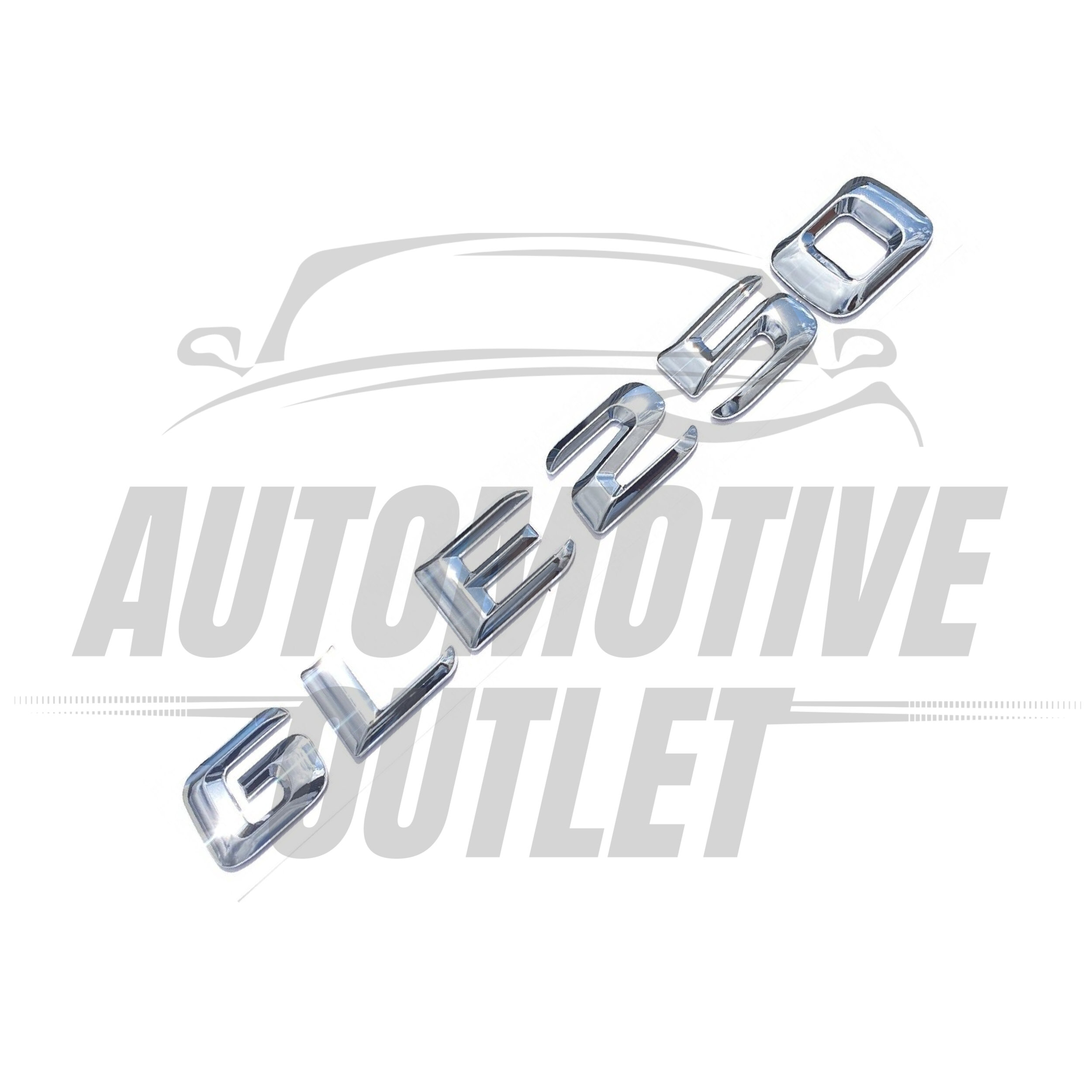 GLE250-CH Lettering Rear Boot Lid Trunk Badge Emblem For Mercedes-Benz GLE, Chrome 3