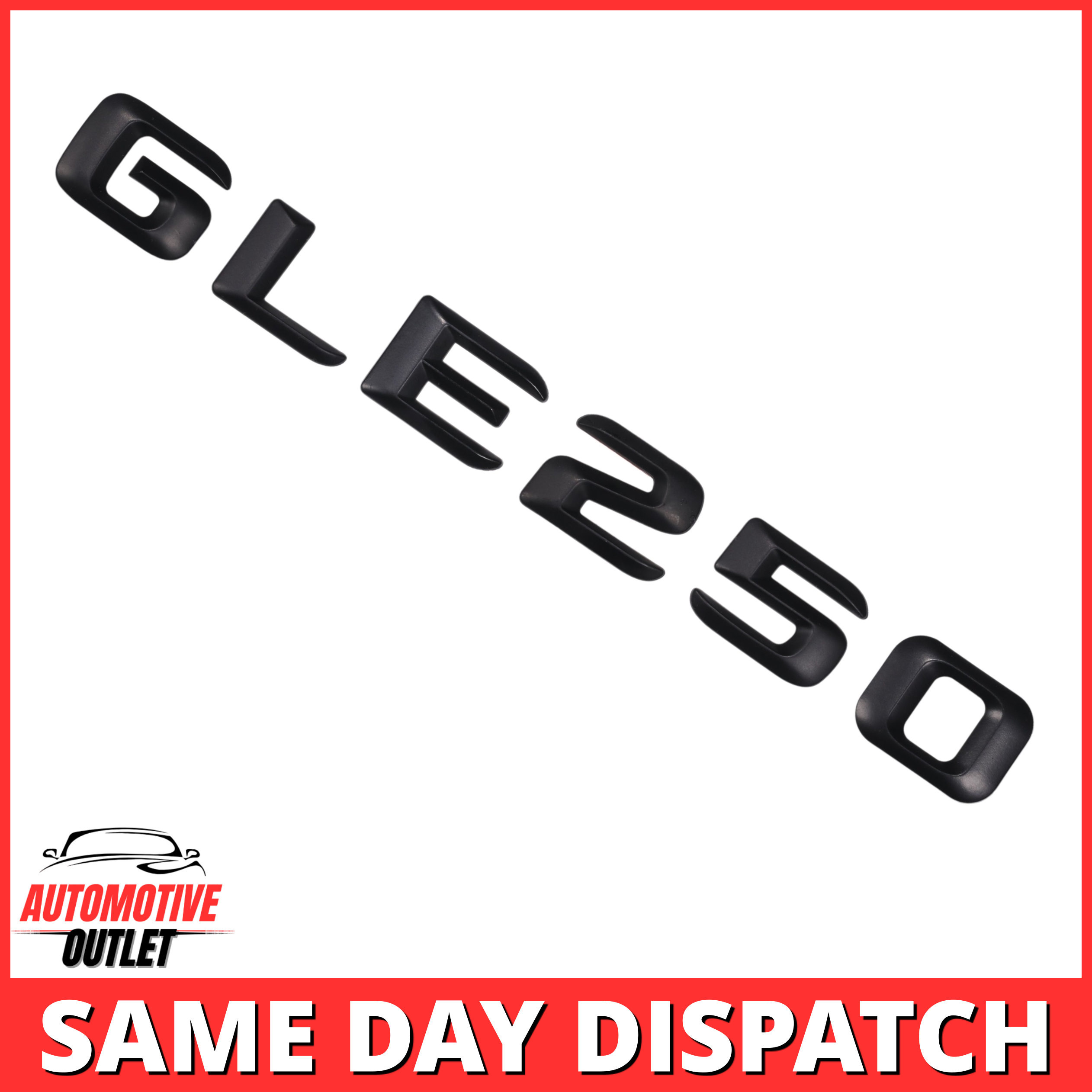 GLE250-MB Lettering Rear Boot Lid Trunk Badge Emblem For Mercedes-Benz GLE, Matt Black