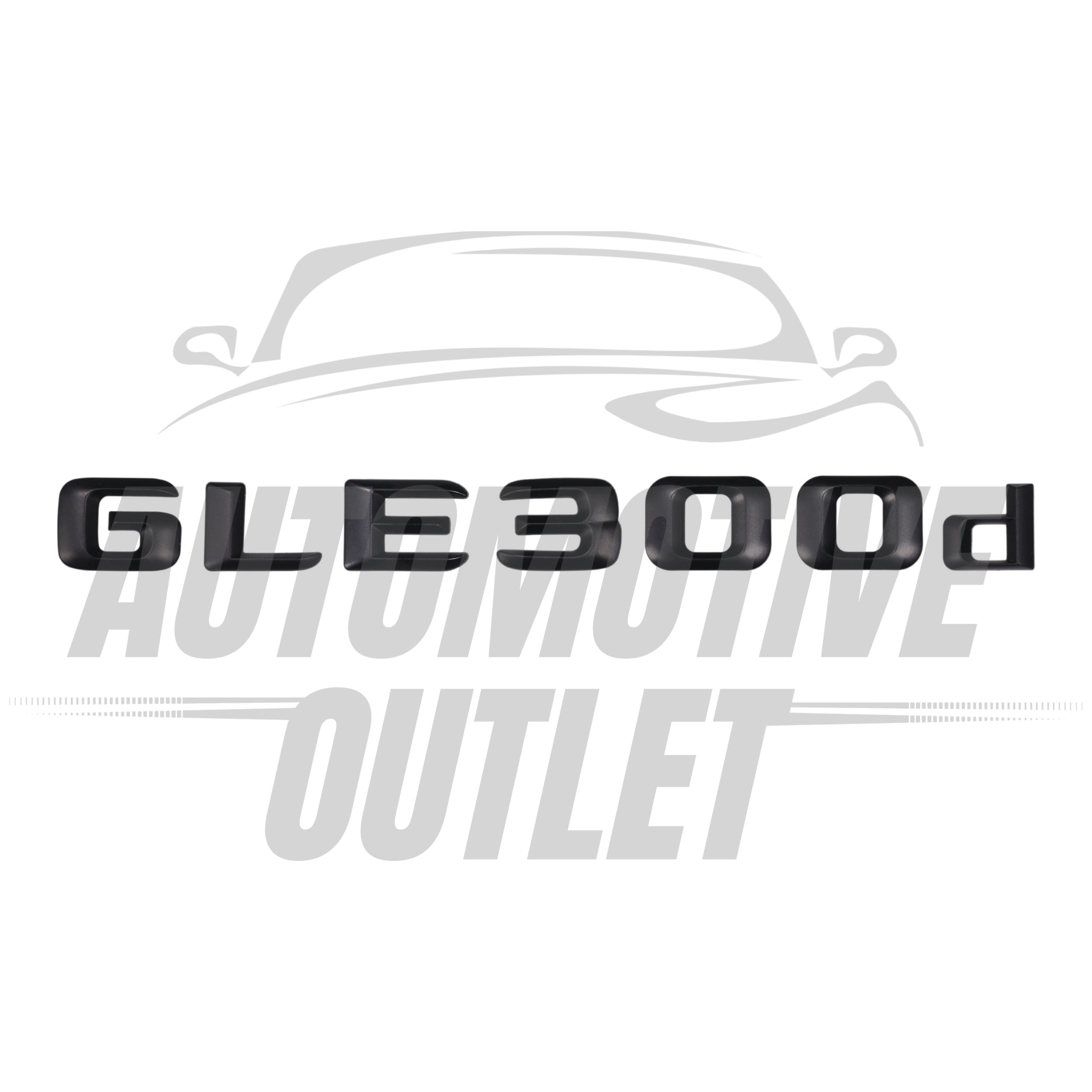GLE300D-MB Lettering Rear Boot Lid Trunk Badge Emblem For Mercedes-Benz GLE, Matt Black 2