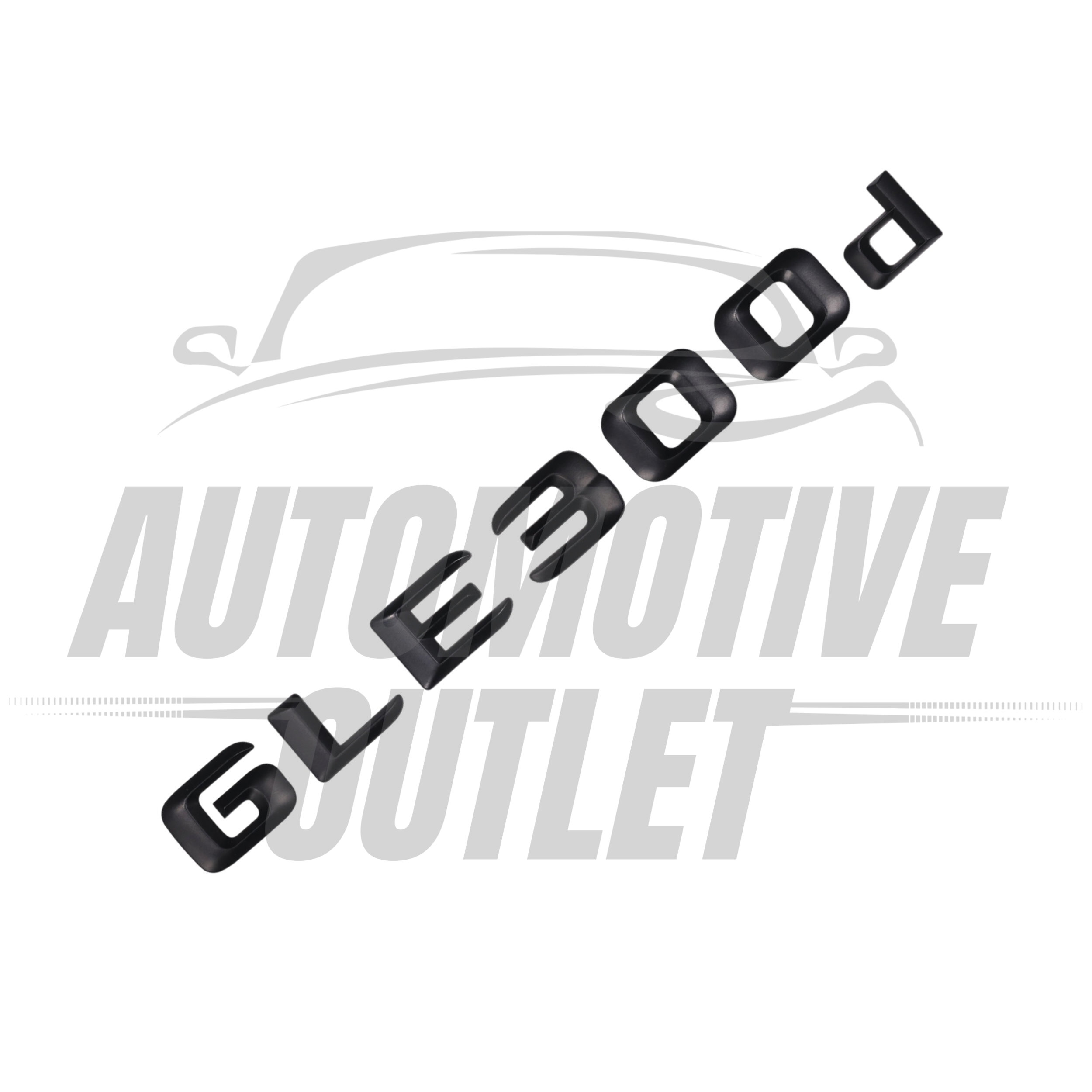 GLE300D-MB Lettering Rear Boot Lid Trunk Badge Emblem For Mercedes-Benz GLE, Matt Black 3